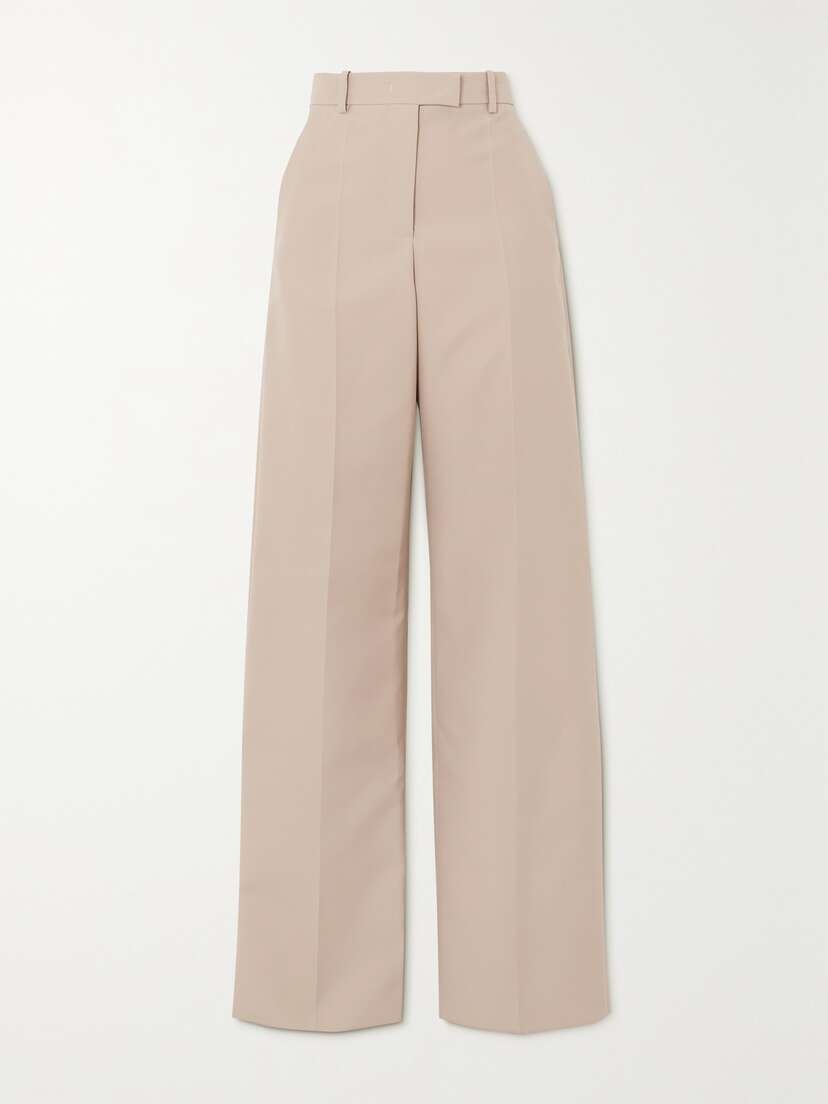 Valentino Garavani Grain De Poudre Wool Straight-leg Pants