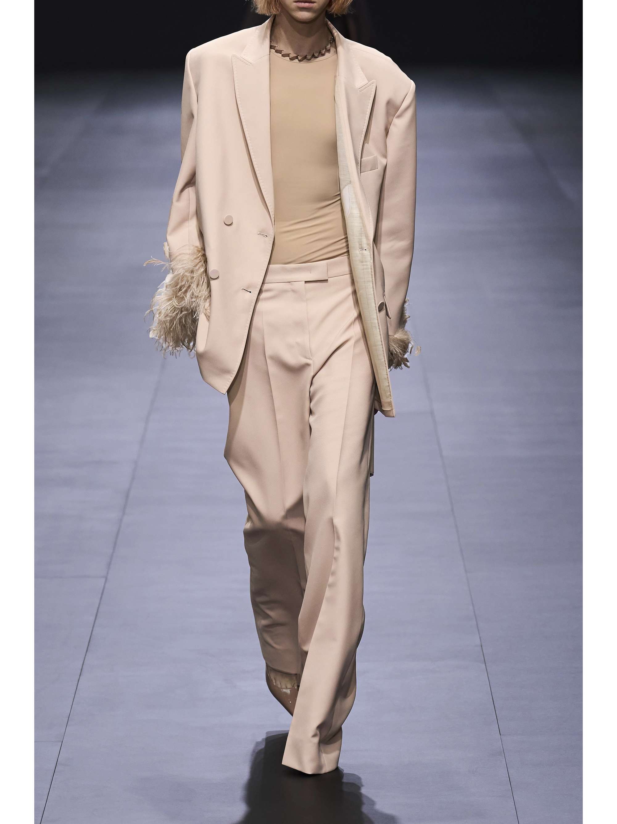 VALENTINO GARAVANI Grain de poudre wool straight-leg pants