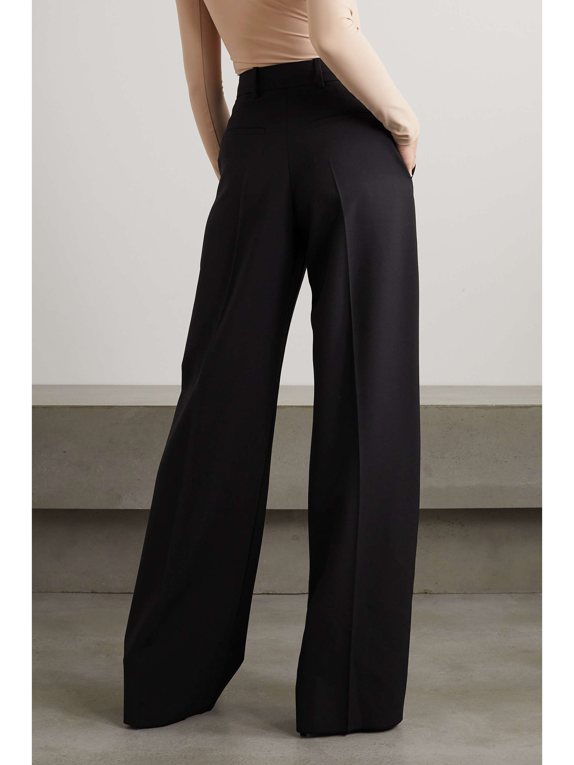 VALENTINO GARAVANI Grain de poudre wool straight-leg pants