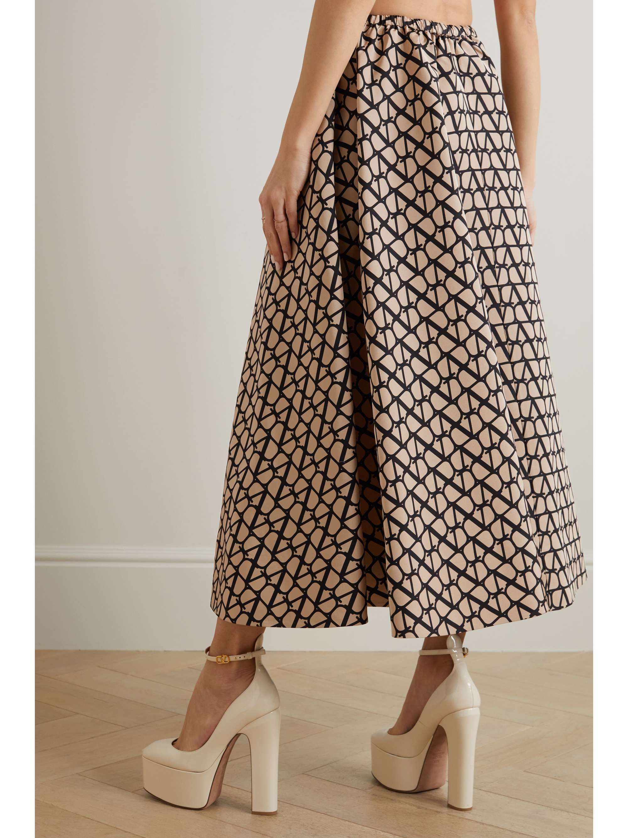 VALENTINO GARAVANI Toile Iconographe silk-faille midi skirt