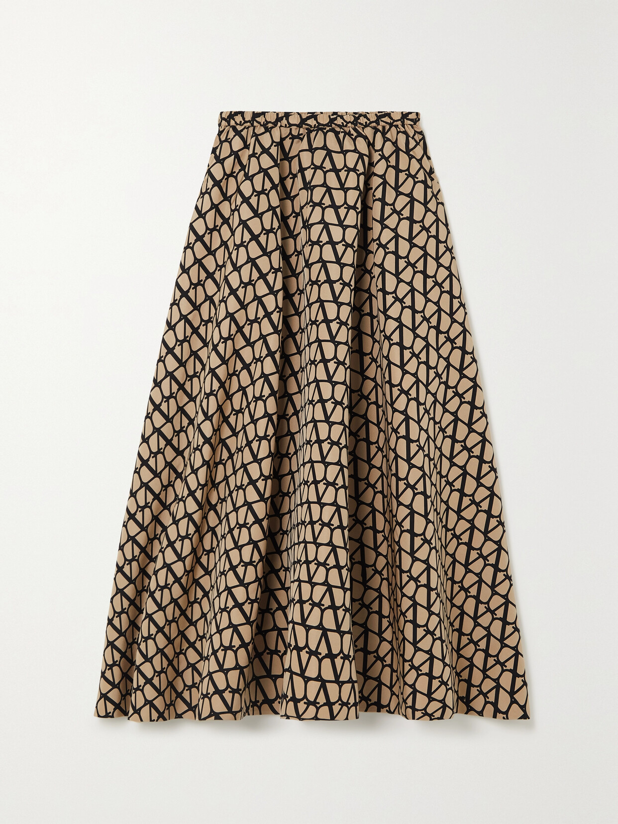 Valentino Toile Iconographe-print Skirt In Beige - Black