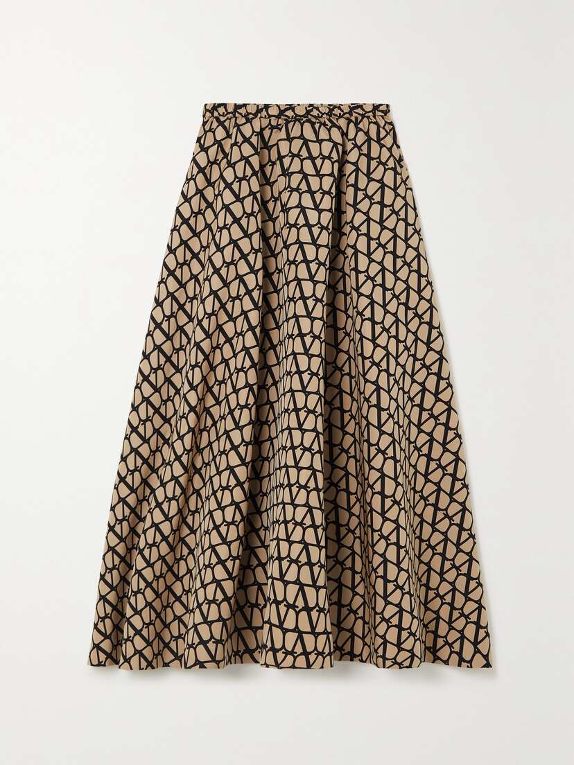 Valentino Garavani Toile Iconographe Silk-faille Midi Skirt
