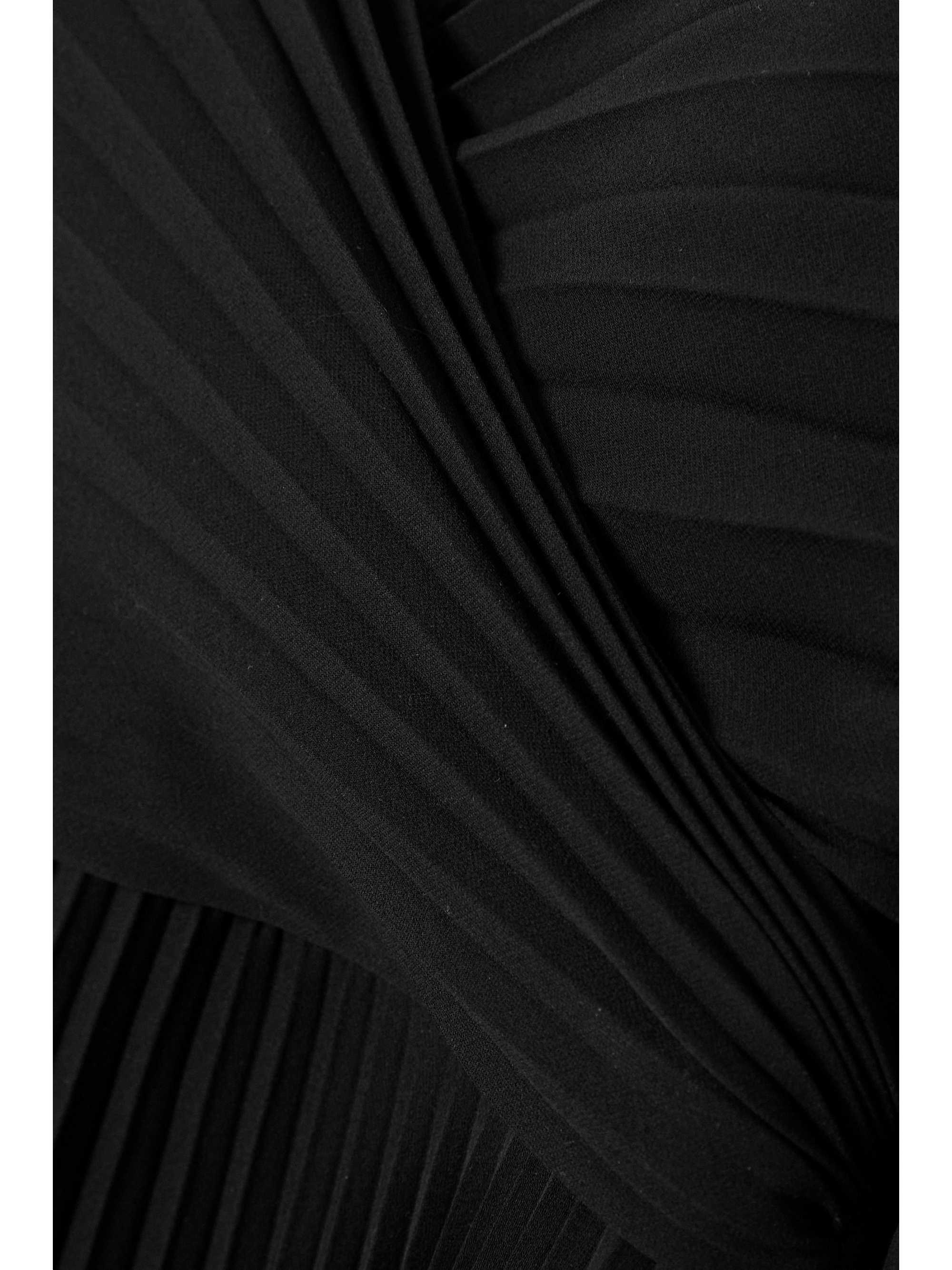 VALENTINO GARAVANI Cape-effect pleated silk maxi dress