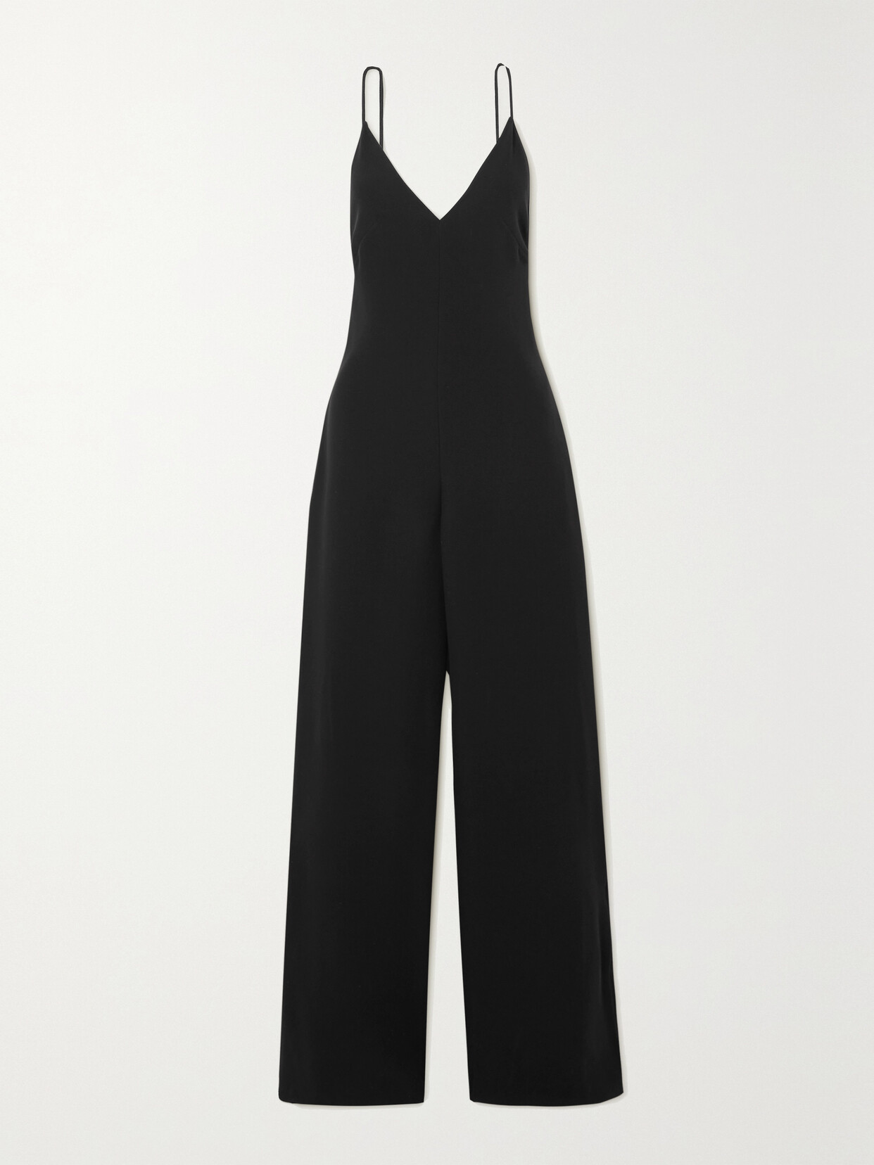 Shop Valentino Silk Jumpsuit In Black