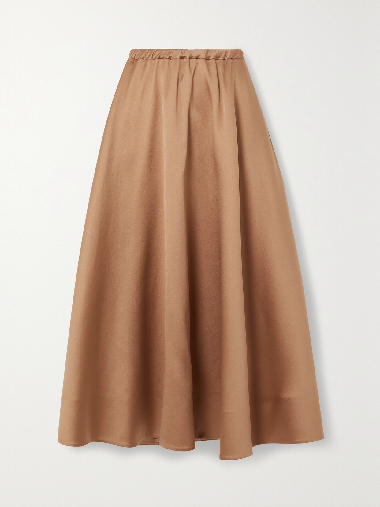 VALENTINO DUCHESSE-SATIN MIDI SKIRT
