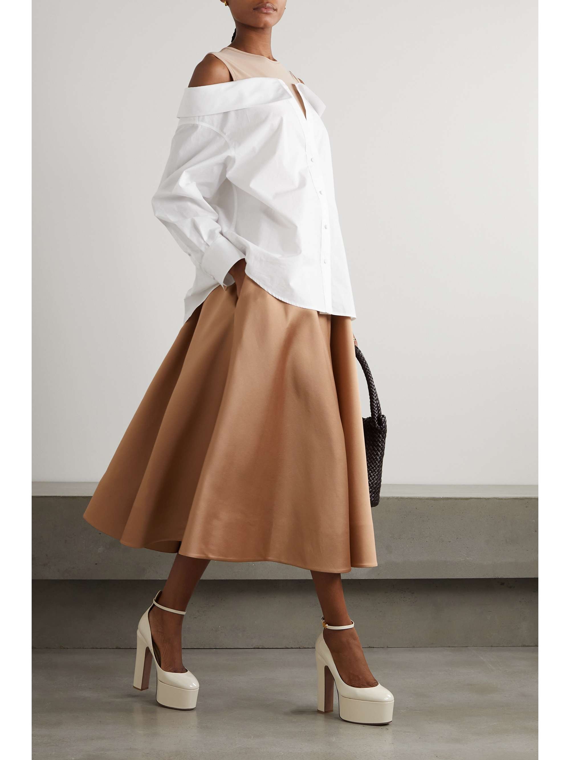 Jupe midi satin deals