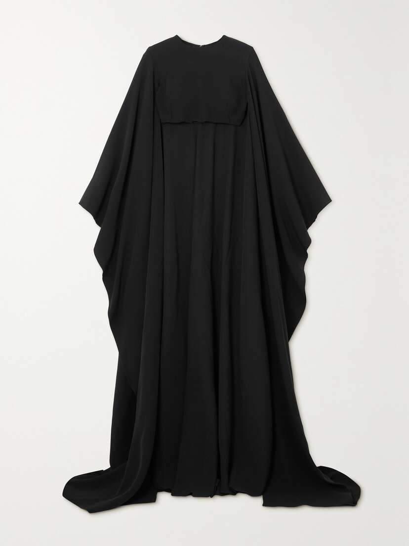 Valentino Garavani Cape-effect Cropped Silk Top