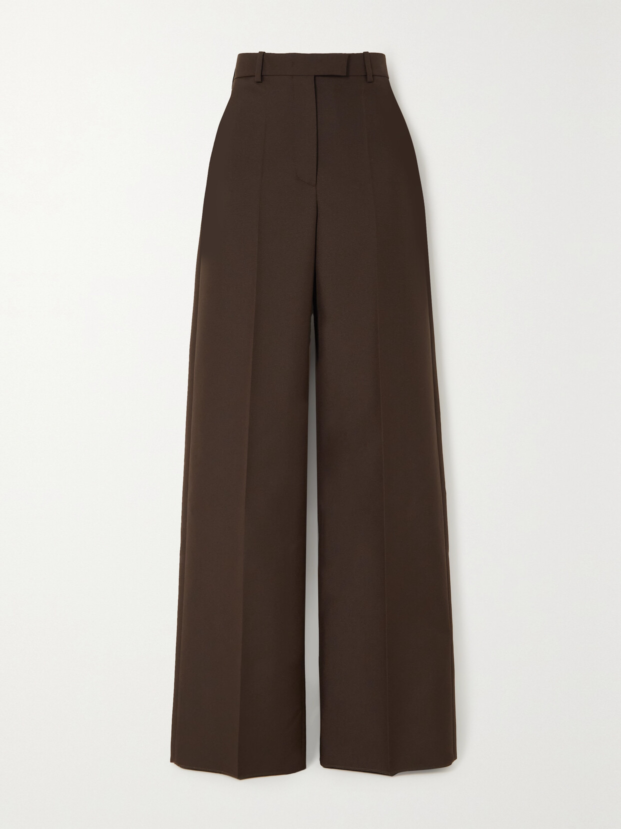 Valentino - Wool Straight-leg Pants - Brown