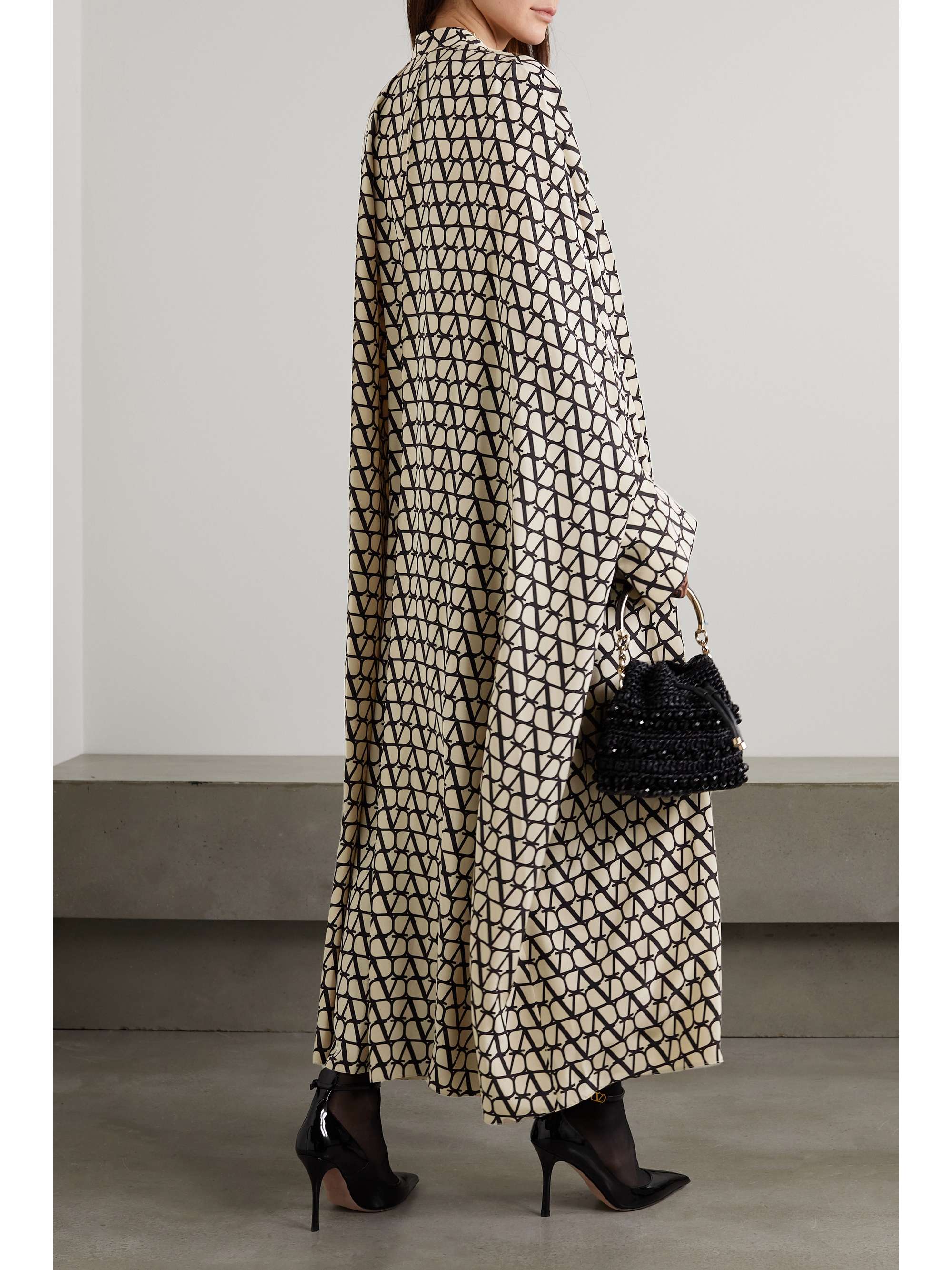 VALENTINO GARAVANI Toile Iconographe printed silk crepe de chine midi dress