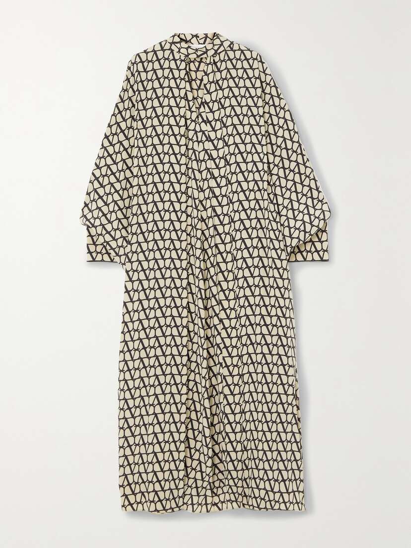 Valentino Garavani Toile Iconographe Printed Silk Crepe De Chine Midi Dress