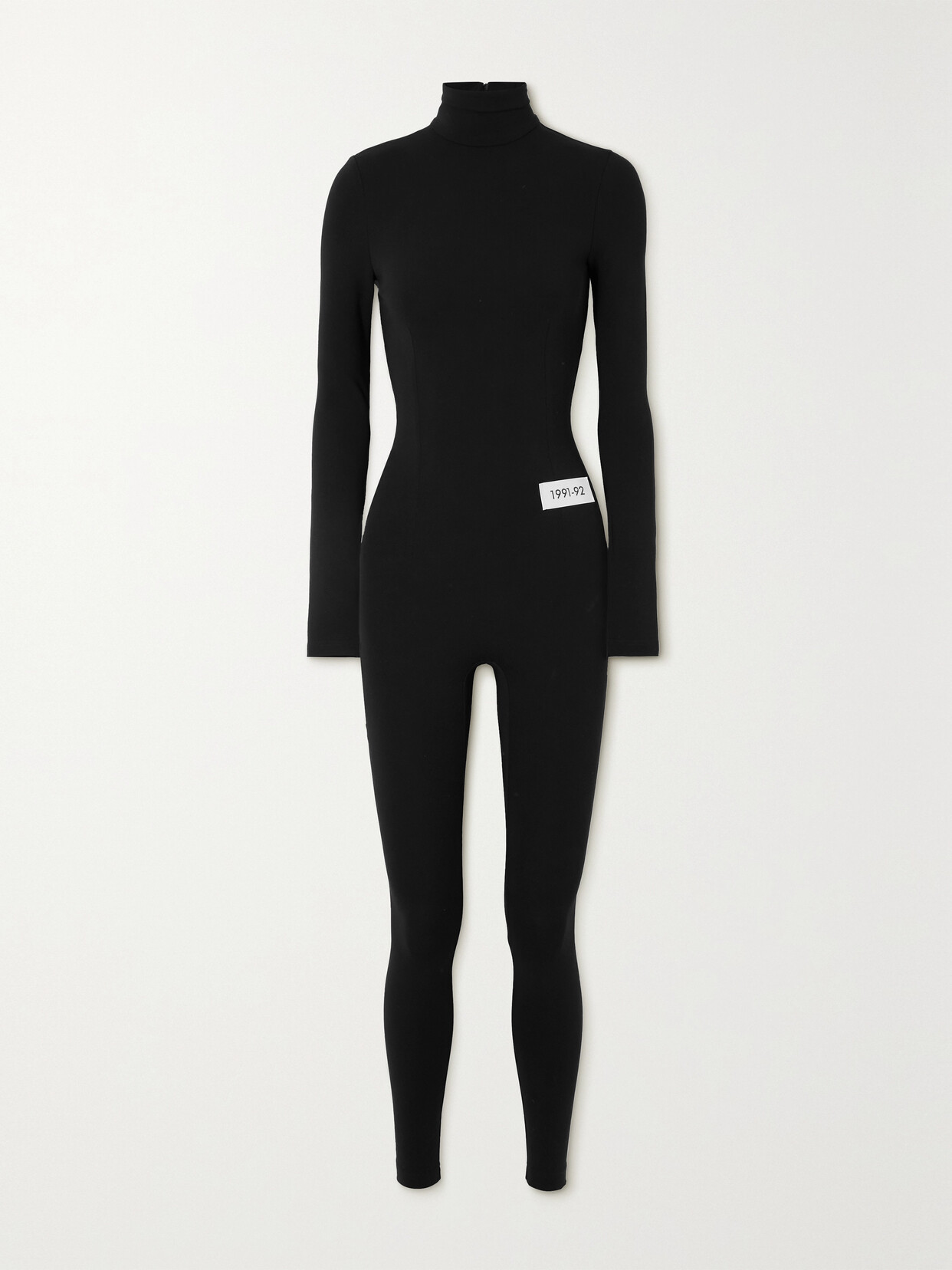 Shop Dolce & Gabbana Stretch-jersey Turtleneck Jumpsuit In Black