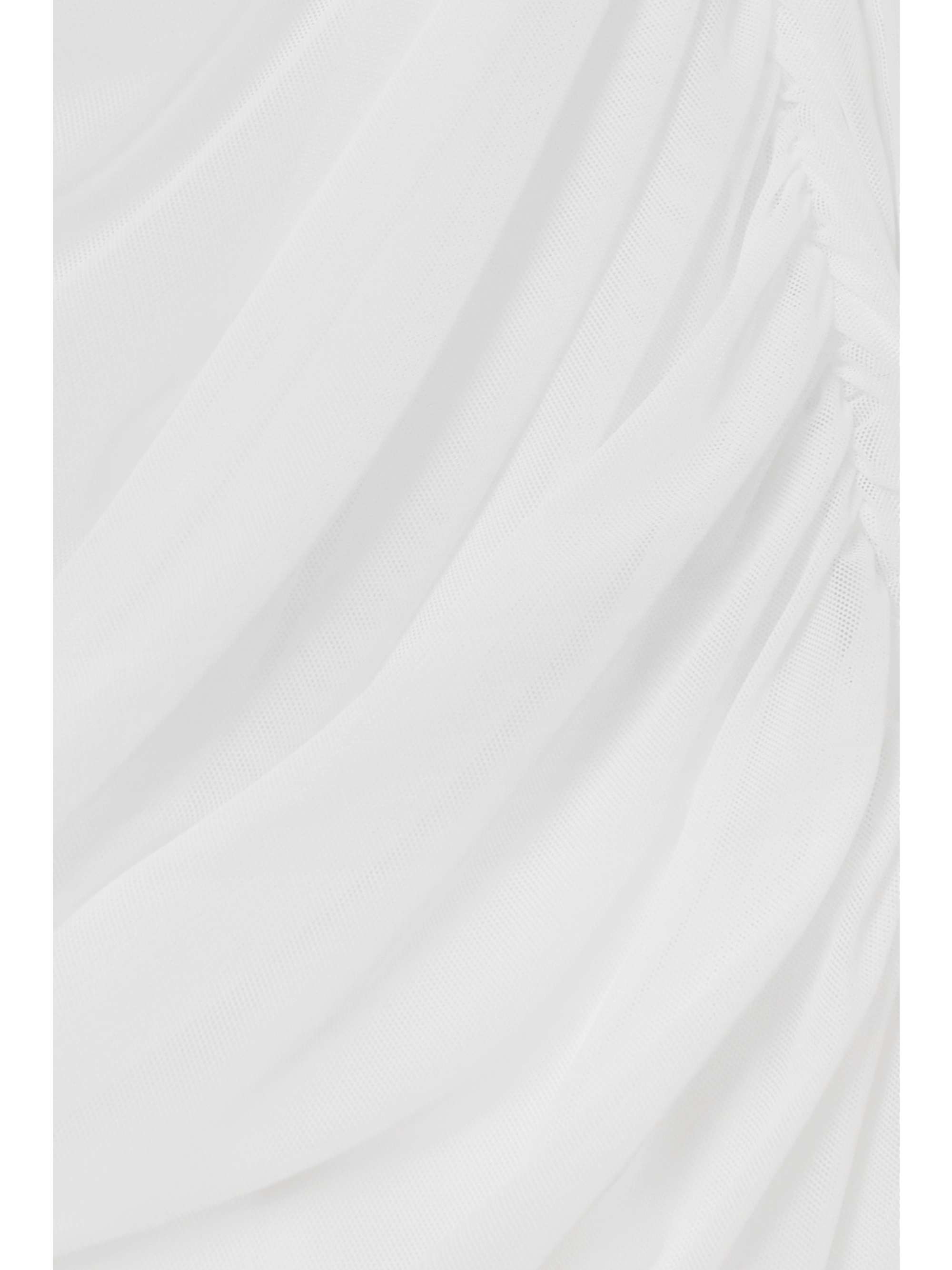 DOLCE&GABBANA Cold-shoulder ruched stretch-tulle maxi dress