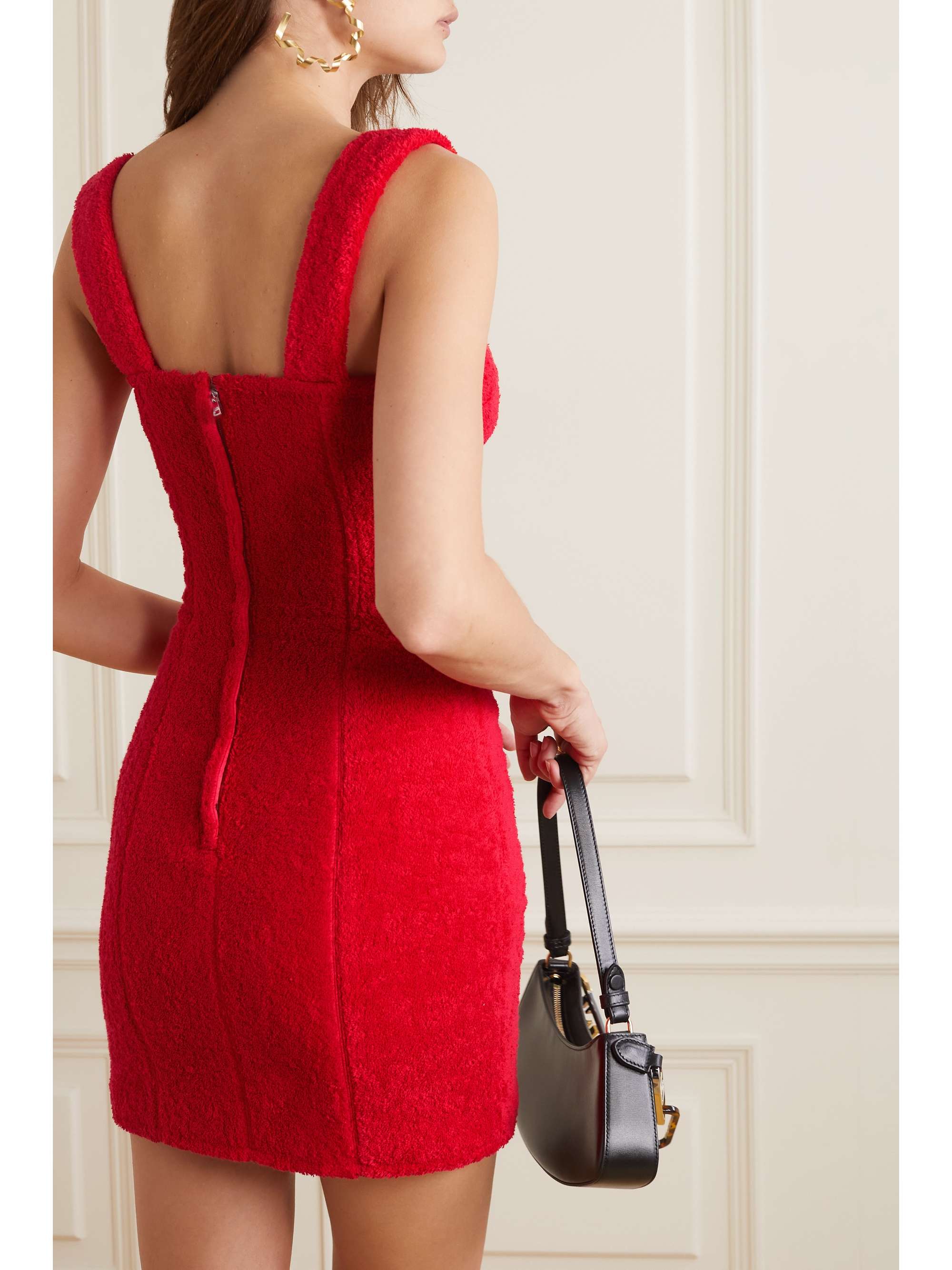 DOLCE & GABBANA Cotton-terry mini dress