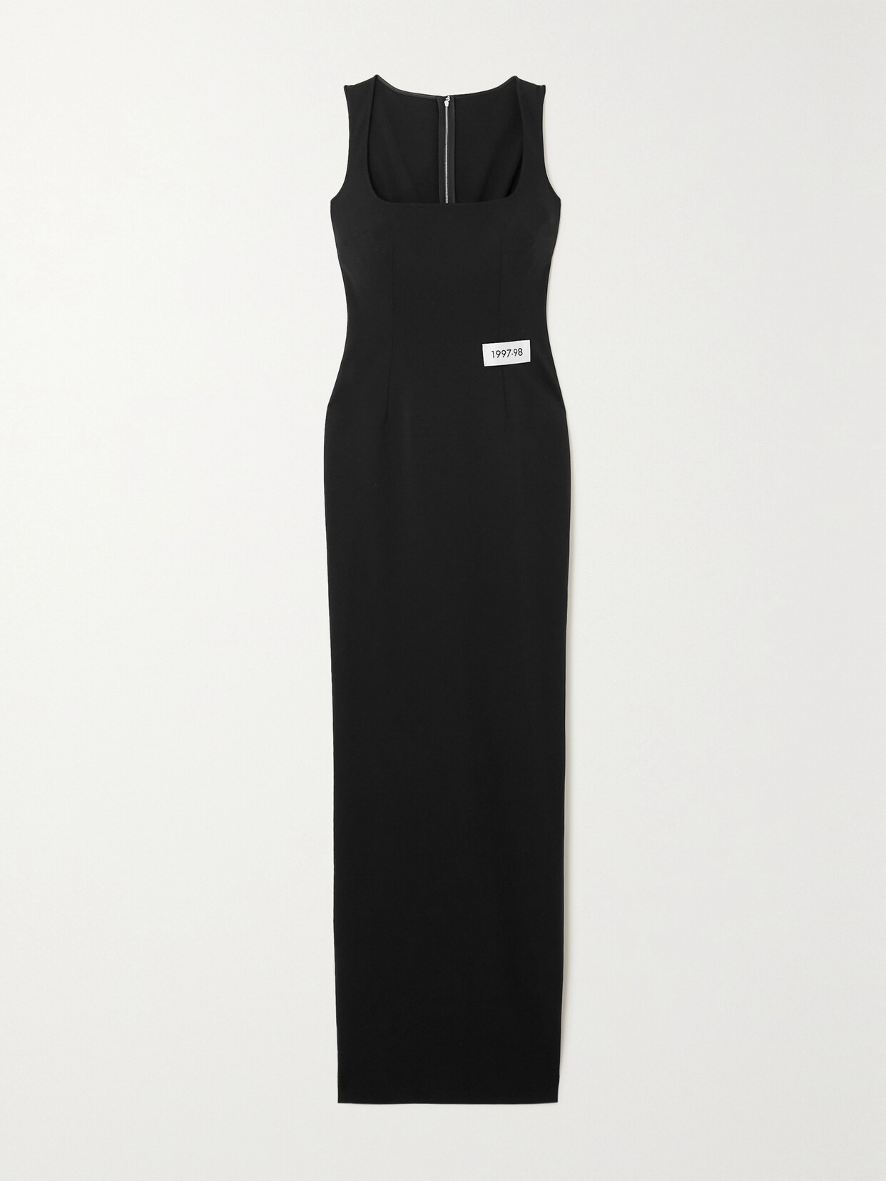 Shop Dolce & Gabbana Stretch-crepe Maxi Dress In Black