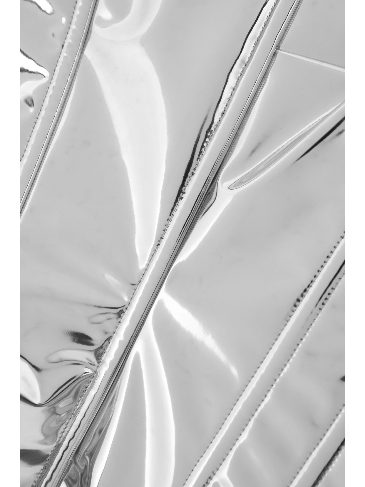 Coated Stretch-Jersey Bustier Top