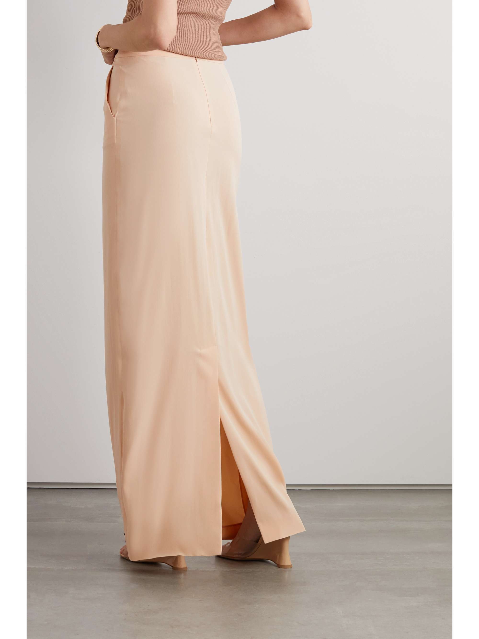 DOLCE&GABBANA Stretch-silk georgette maxi skirt