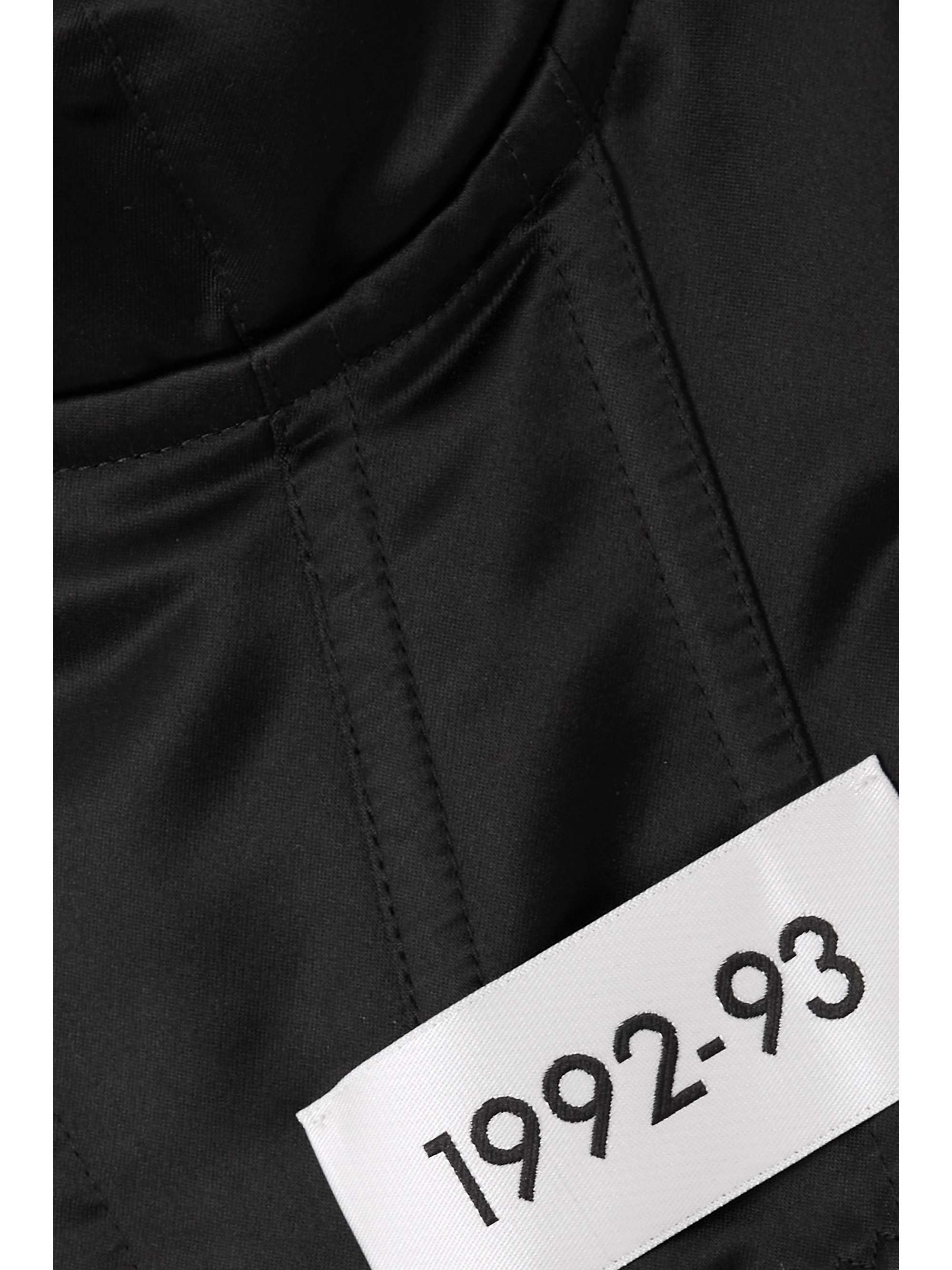 DOLCE&GABBANA Cropped satin, stretch-jersey and cotton-blend poplin top