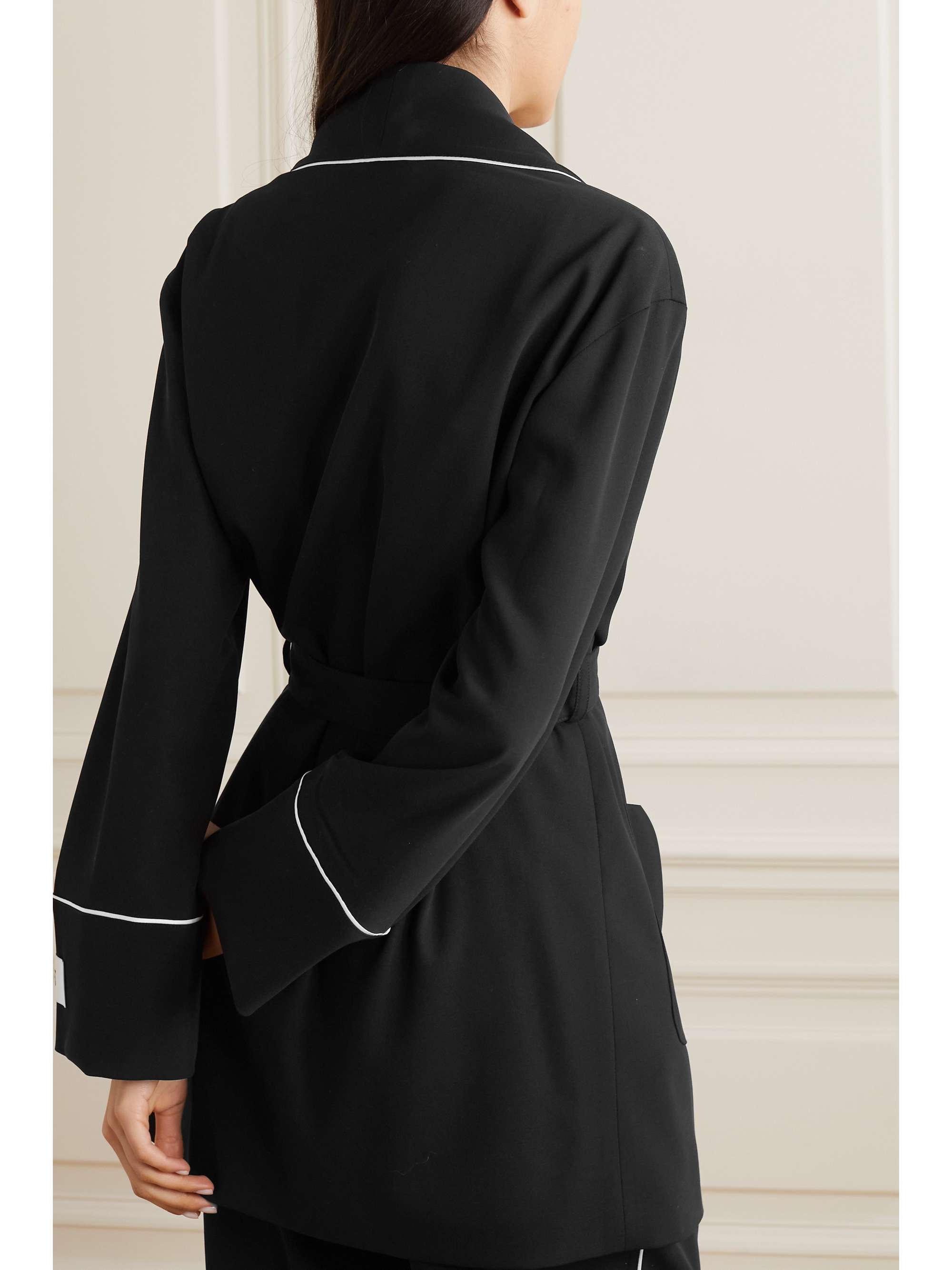 DOLCE&GABBANA Belted stretch-wool jacket