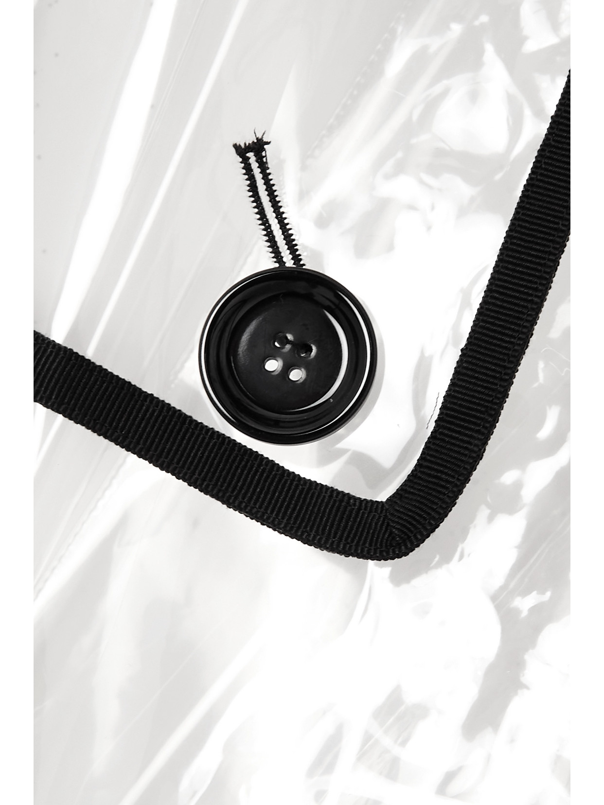 Piped Cotton-Trimmed Pvc Trench Coat