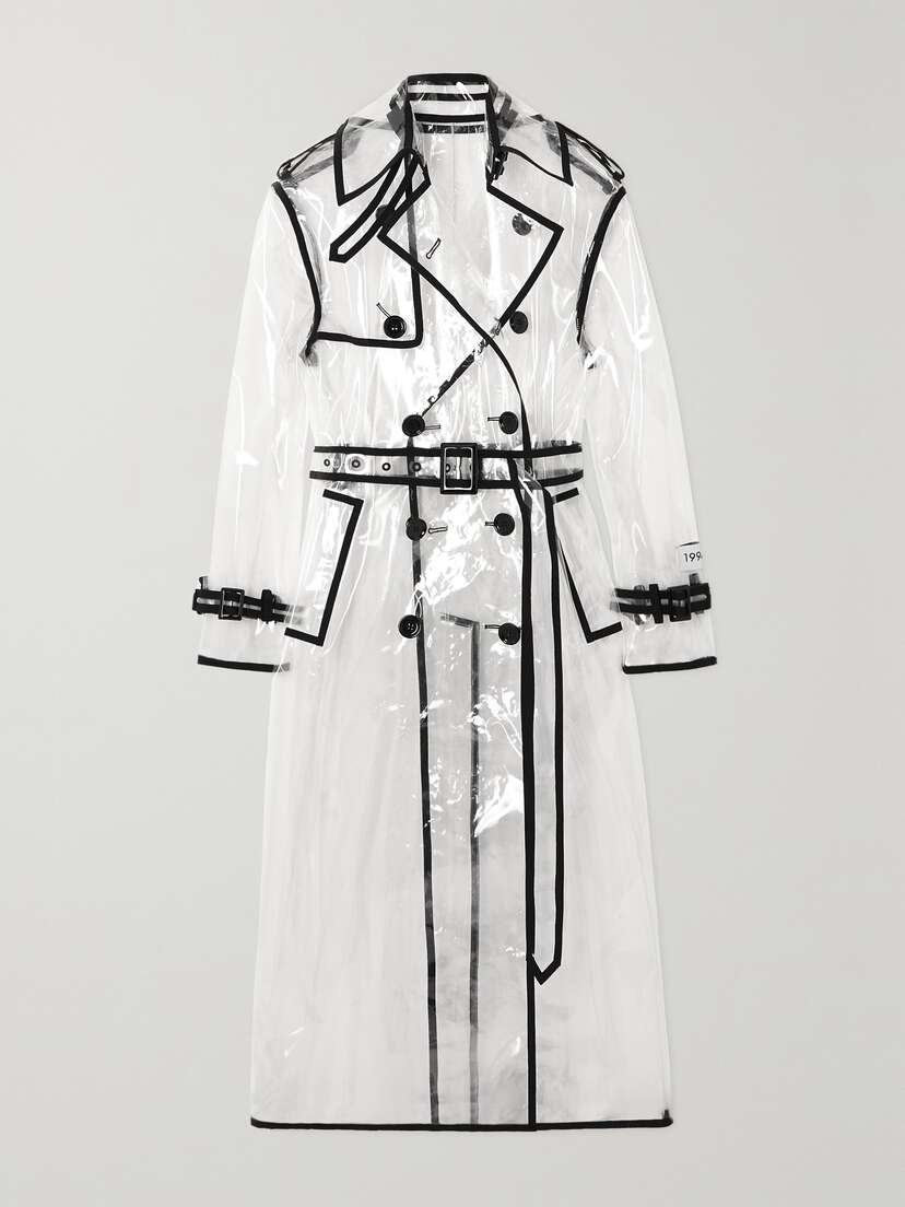Dolce & Gabbana Piped Cotton-trimmed Pvc Trench Coat