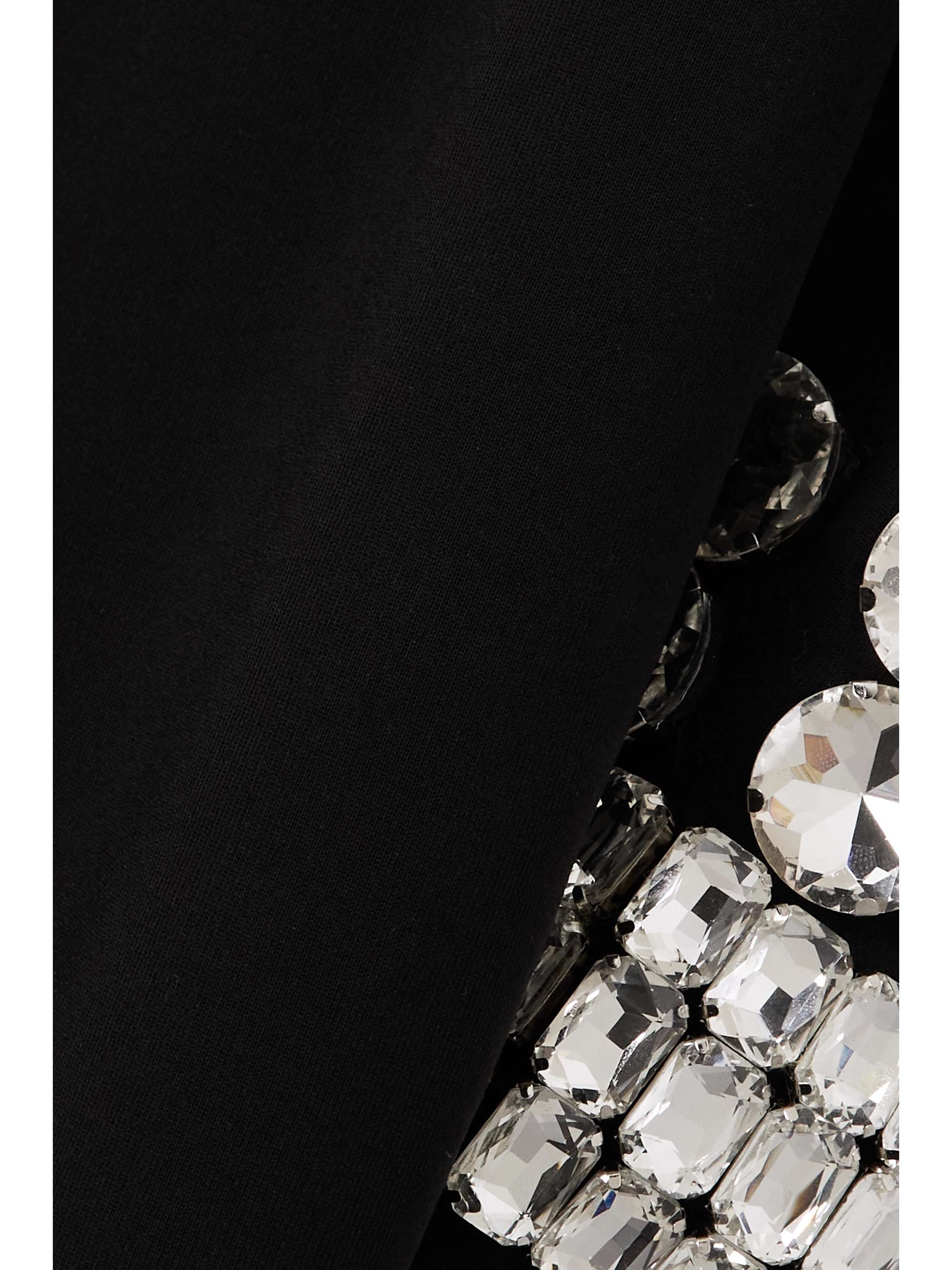 DOLCE&GABBANA Crystal-embellished stretch-jersey turtleneck midi dress