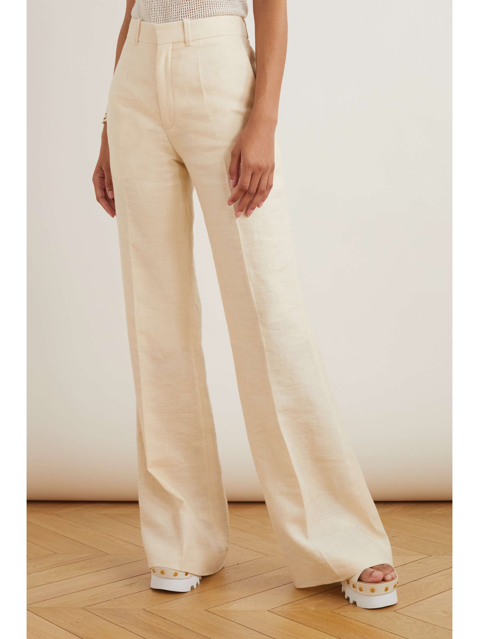 Chloé linen ribbon pants.