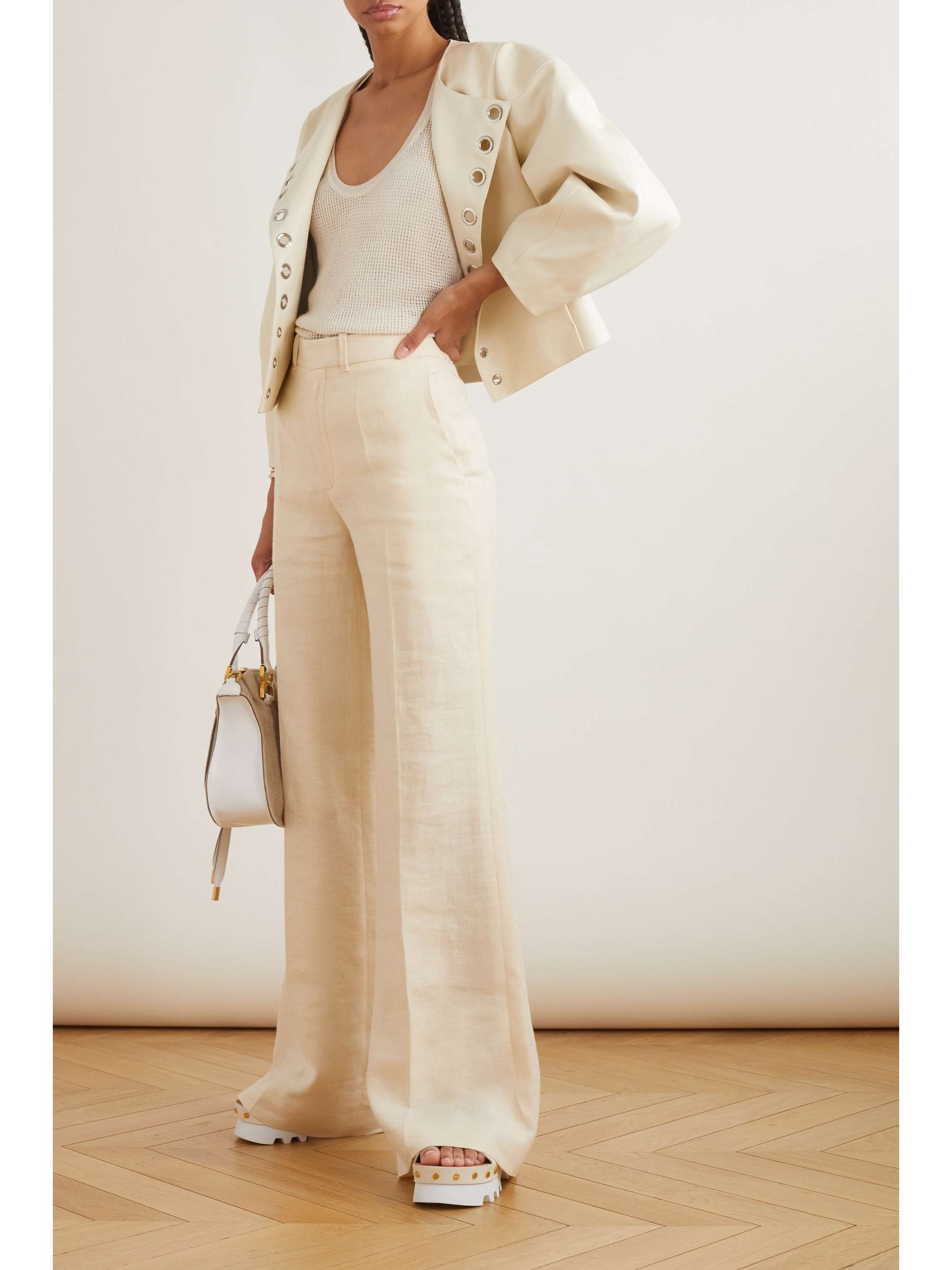 Chloé linen ribbon pants.