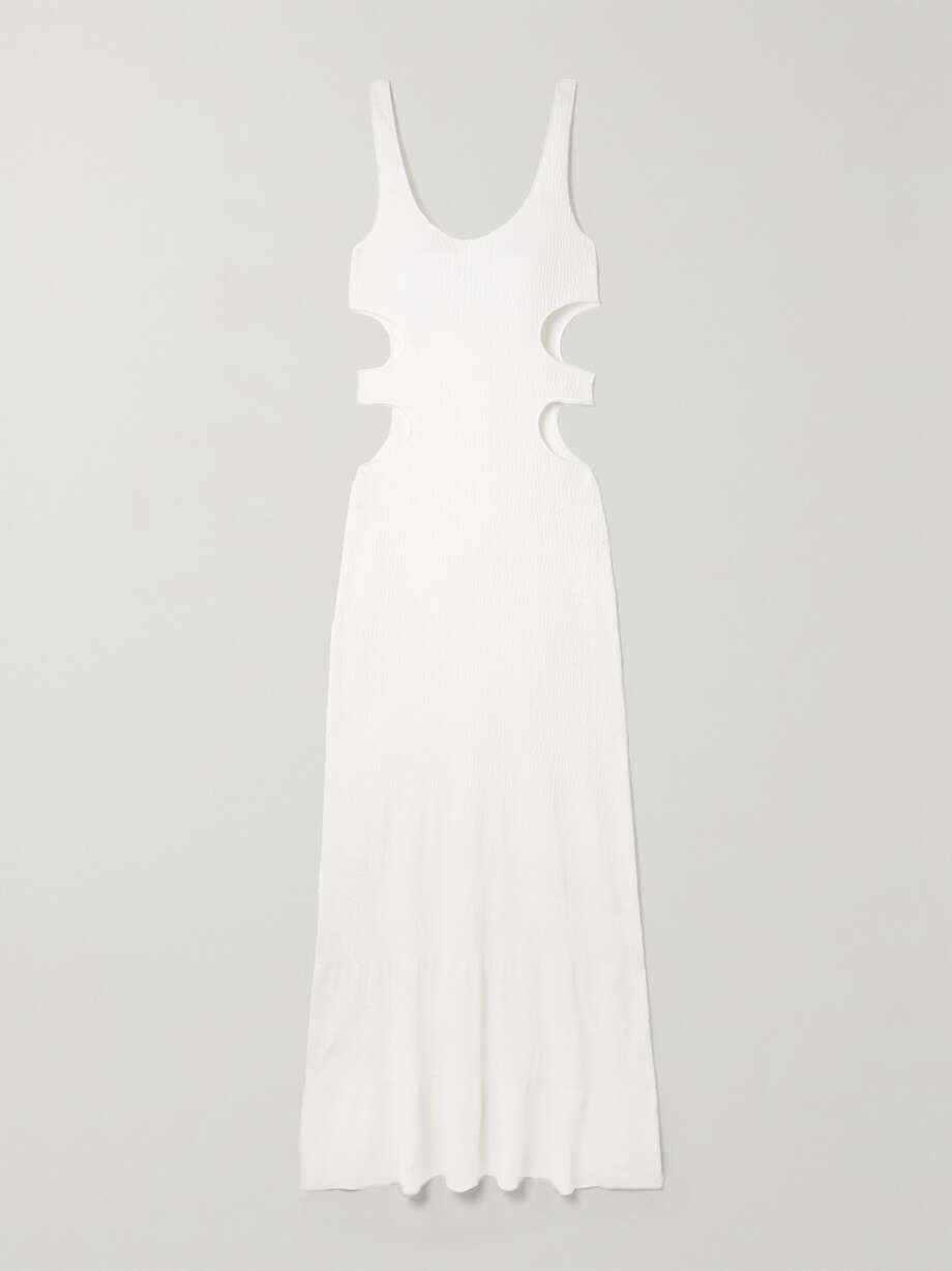 Cutout crinkled silk-blend maxi dress by Chloe, available on net-a-porter.com for $2050 Kendall Jenner Dress Exact Product 