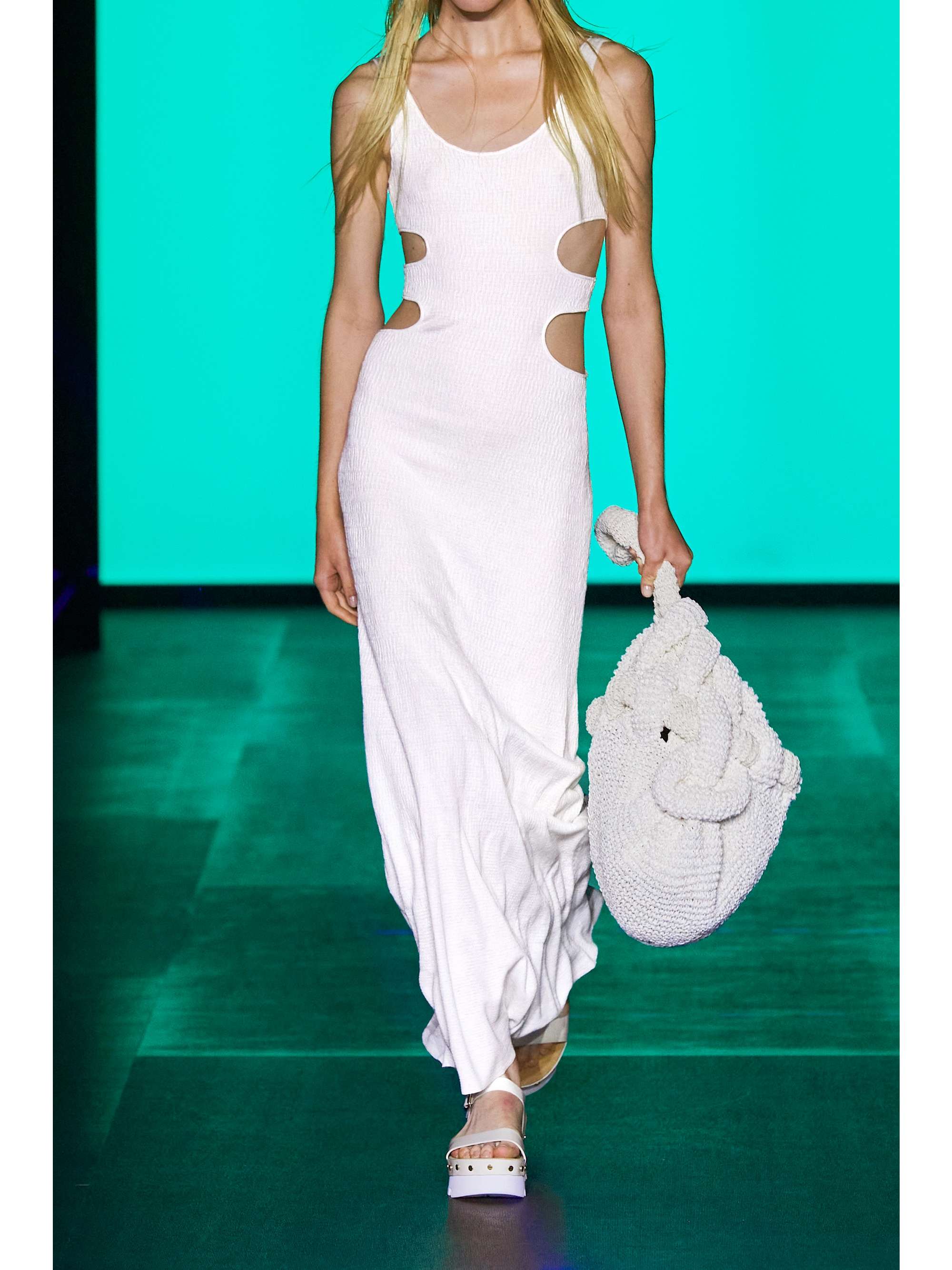 CHLOÉ Cutout crinkled silk-blend maxi dress