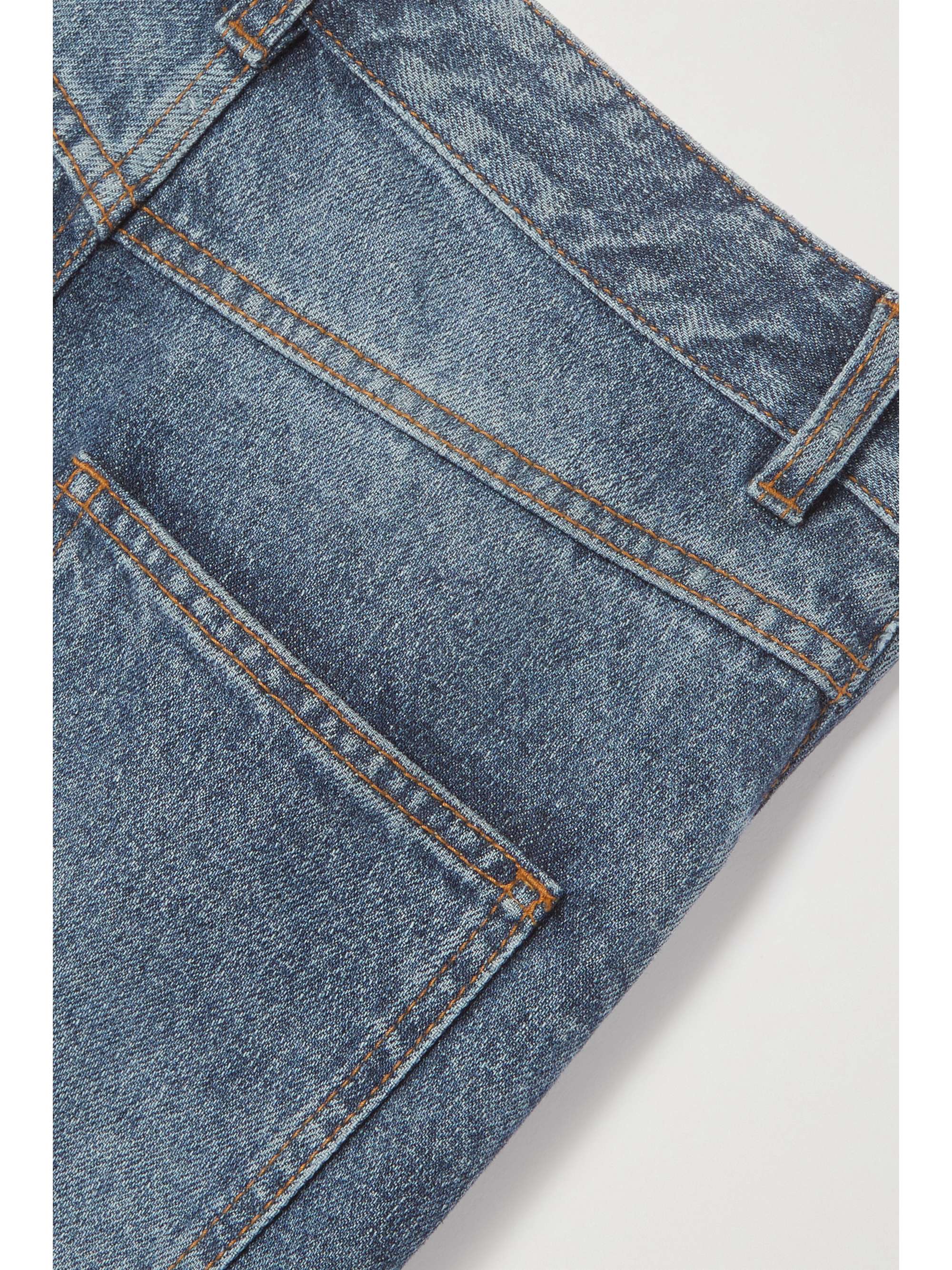 CHLOÉ + NET SUSTAIN Rave eyelet-embellished high-rise wide-leg jeans