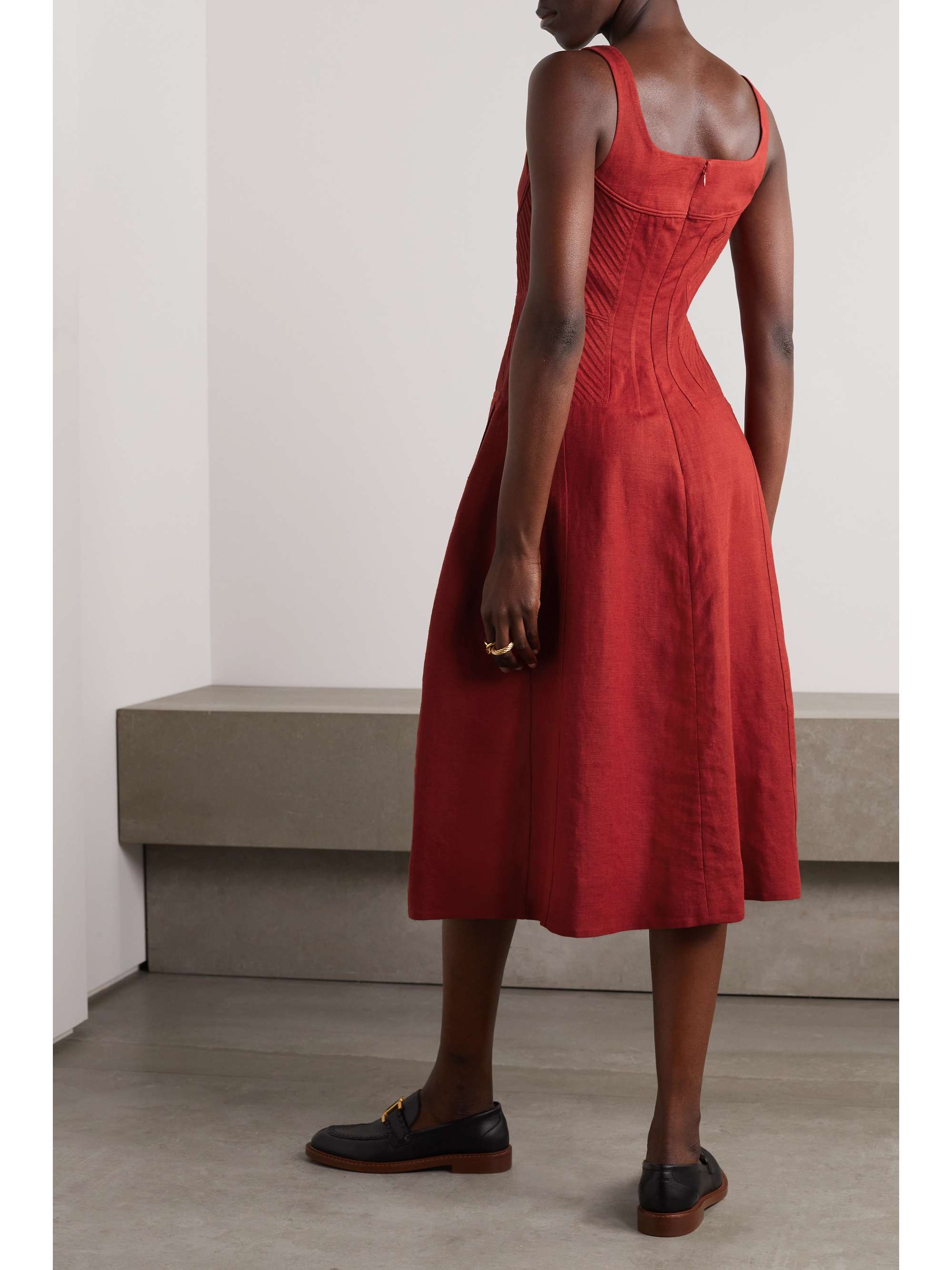 CHLOÉ Linen midi dress