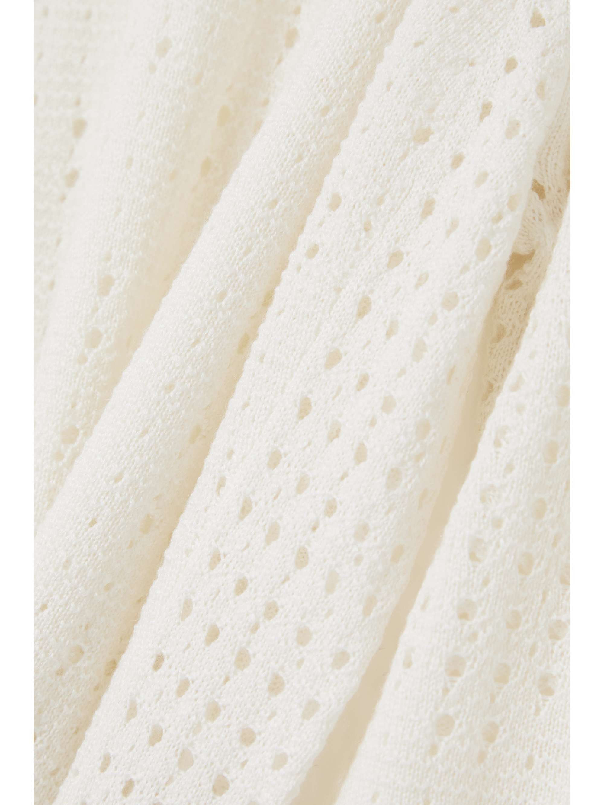 CHLOÉ Wool, cashmere and silk pointelle-knit mini dress