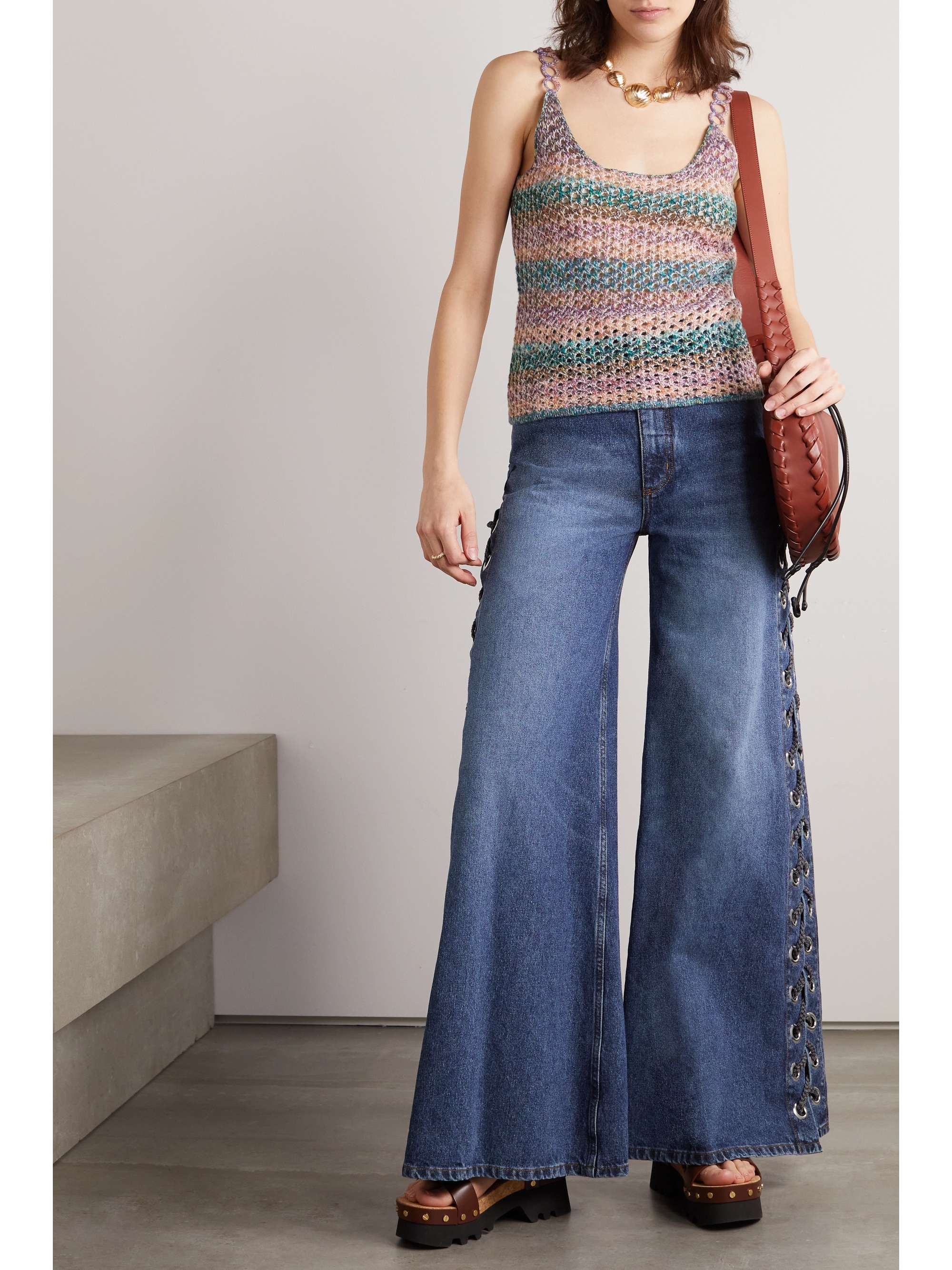 CHLOÉ Striped wool tank