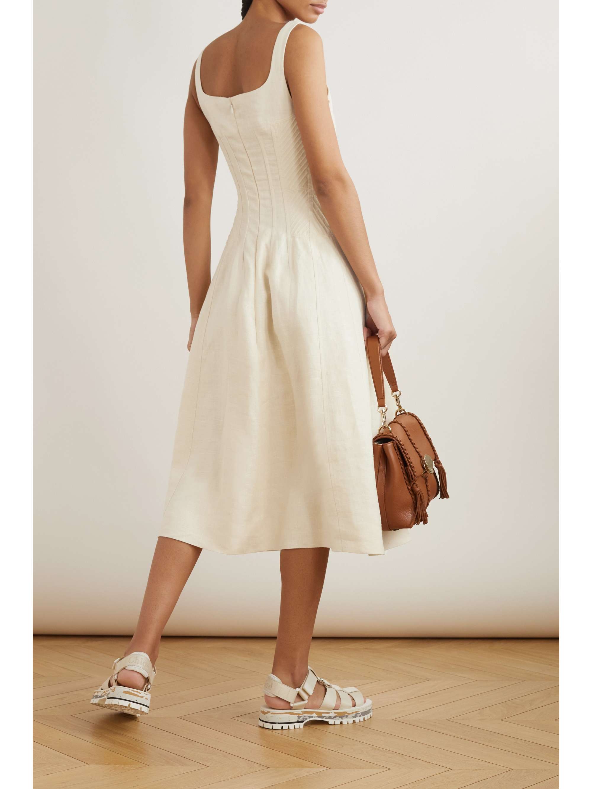 CHLOÉ Linen midi dress