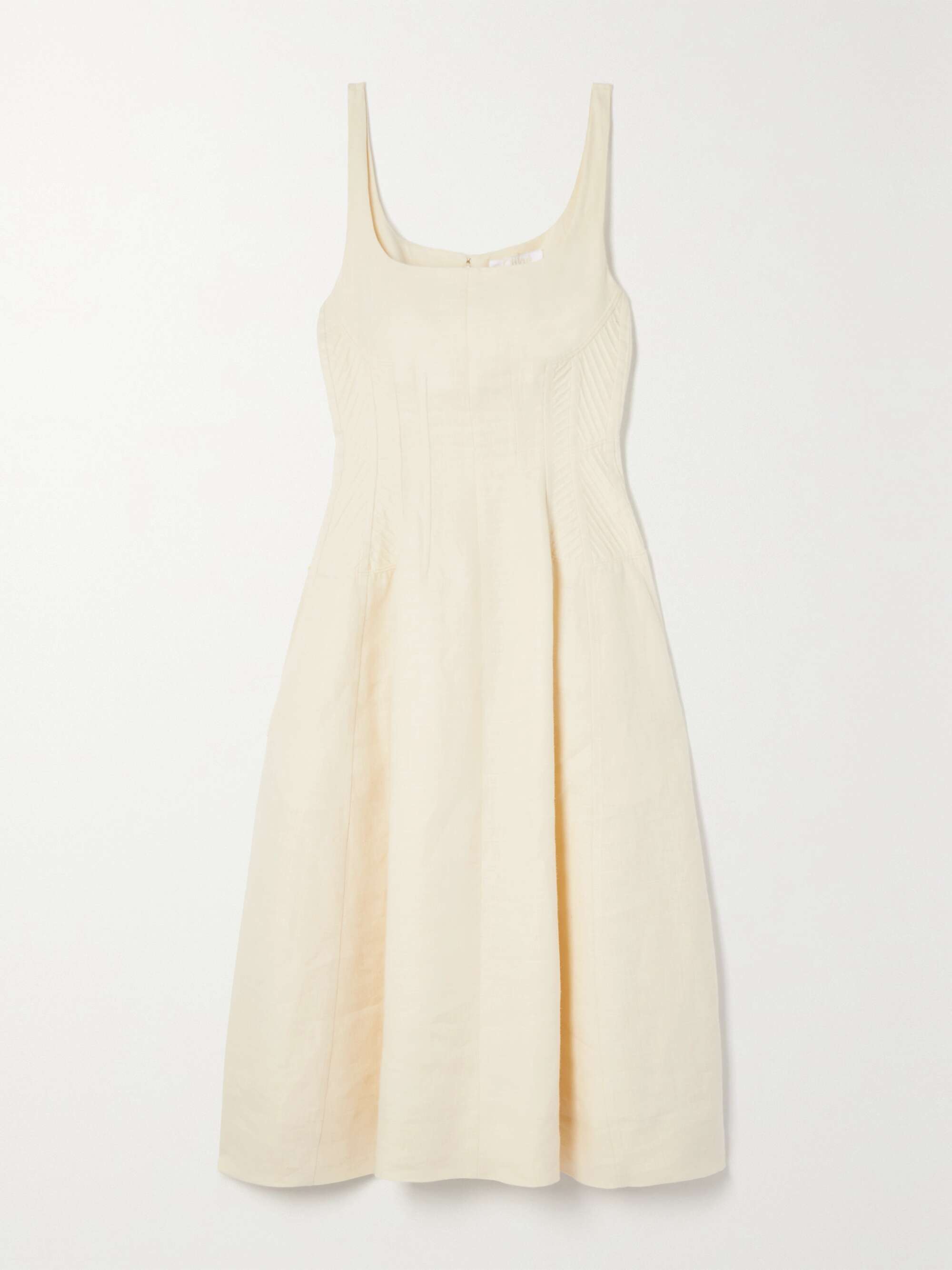 CHLOÉ Linen midi dress | NET-A-PORTER