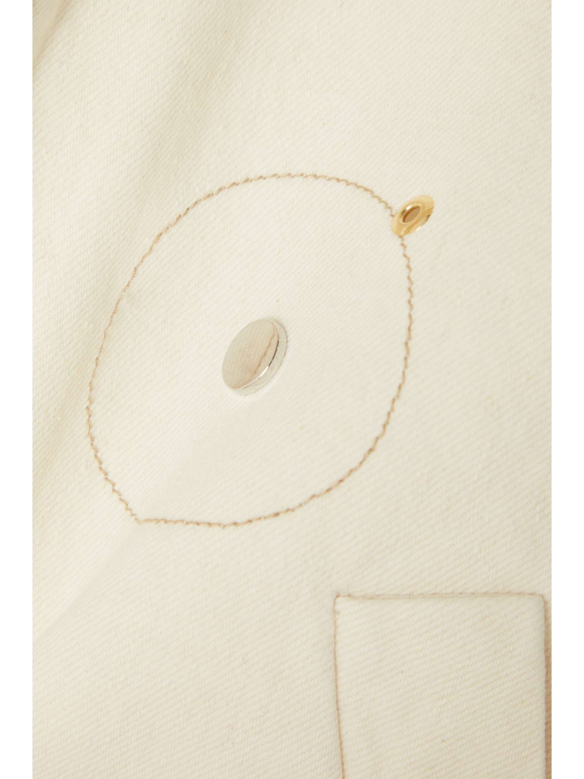 CHLOÉ + NET SUSTAIN embellished recycled cotton and hemp-blend denim jacket