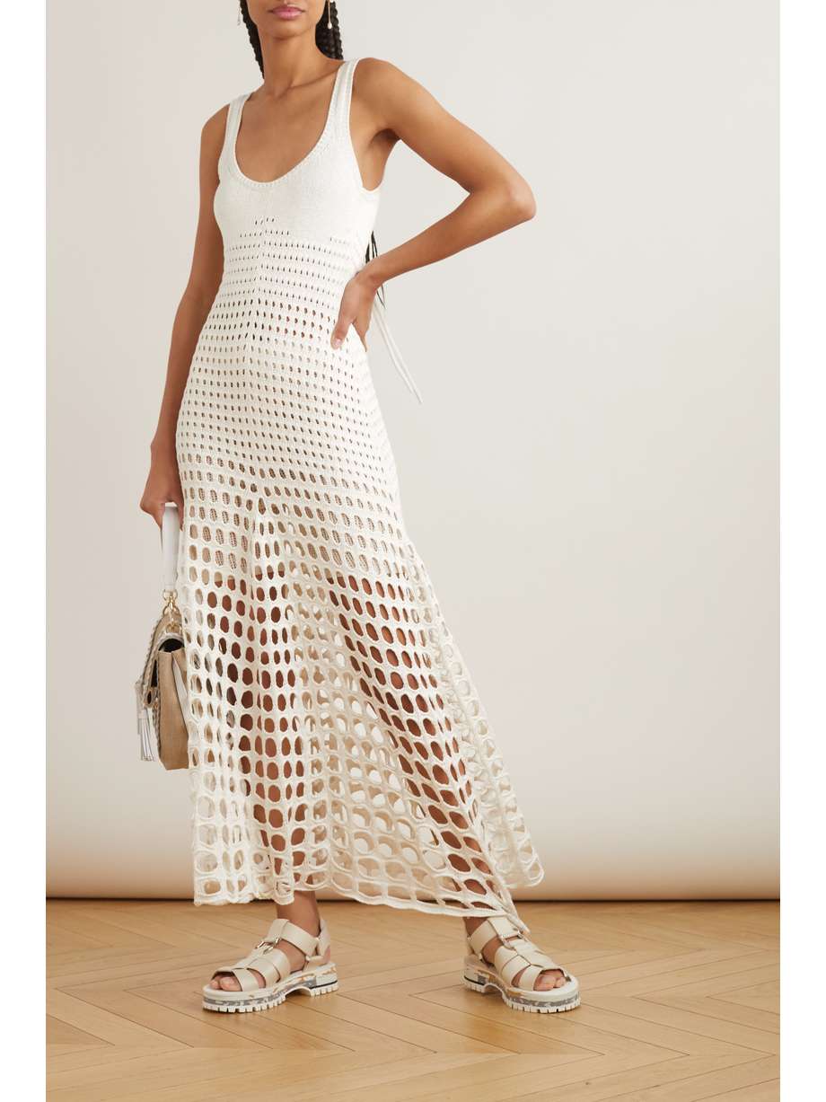 CHLOÉ Crocheted silk maxi dress | NET-A-PORTER