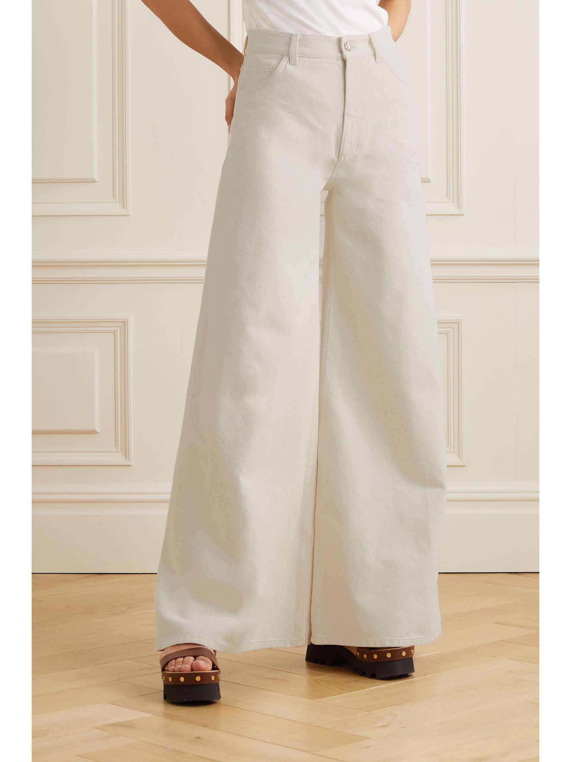 CHLOÉ + NET SUSTAIN High-rise flared jeans
