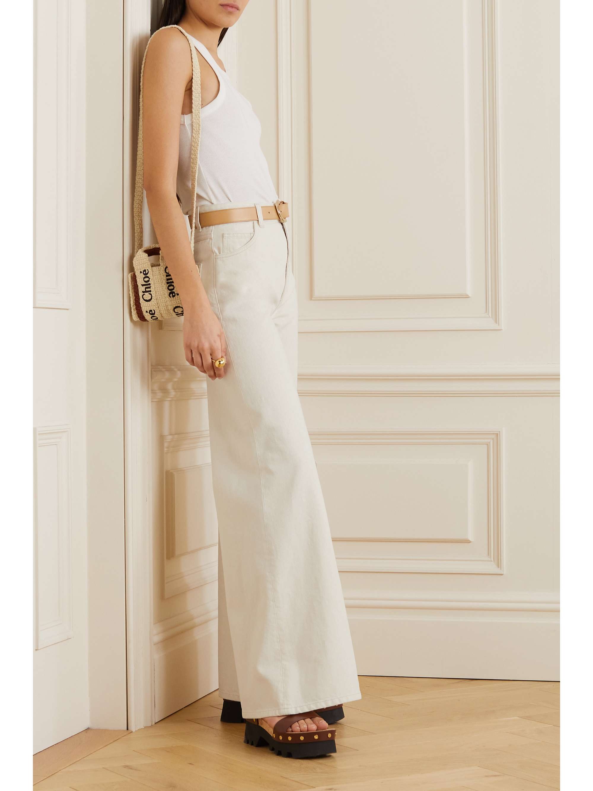 CHLOÉ + NET SUSTAIN High-rise flared jeans