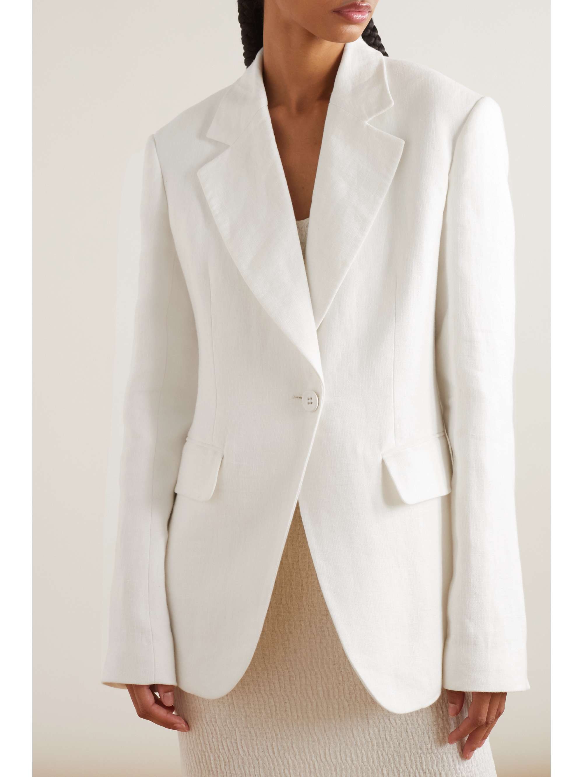 CHLOÉ Linen and cotton-blend blazer