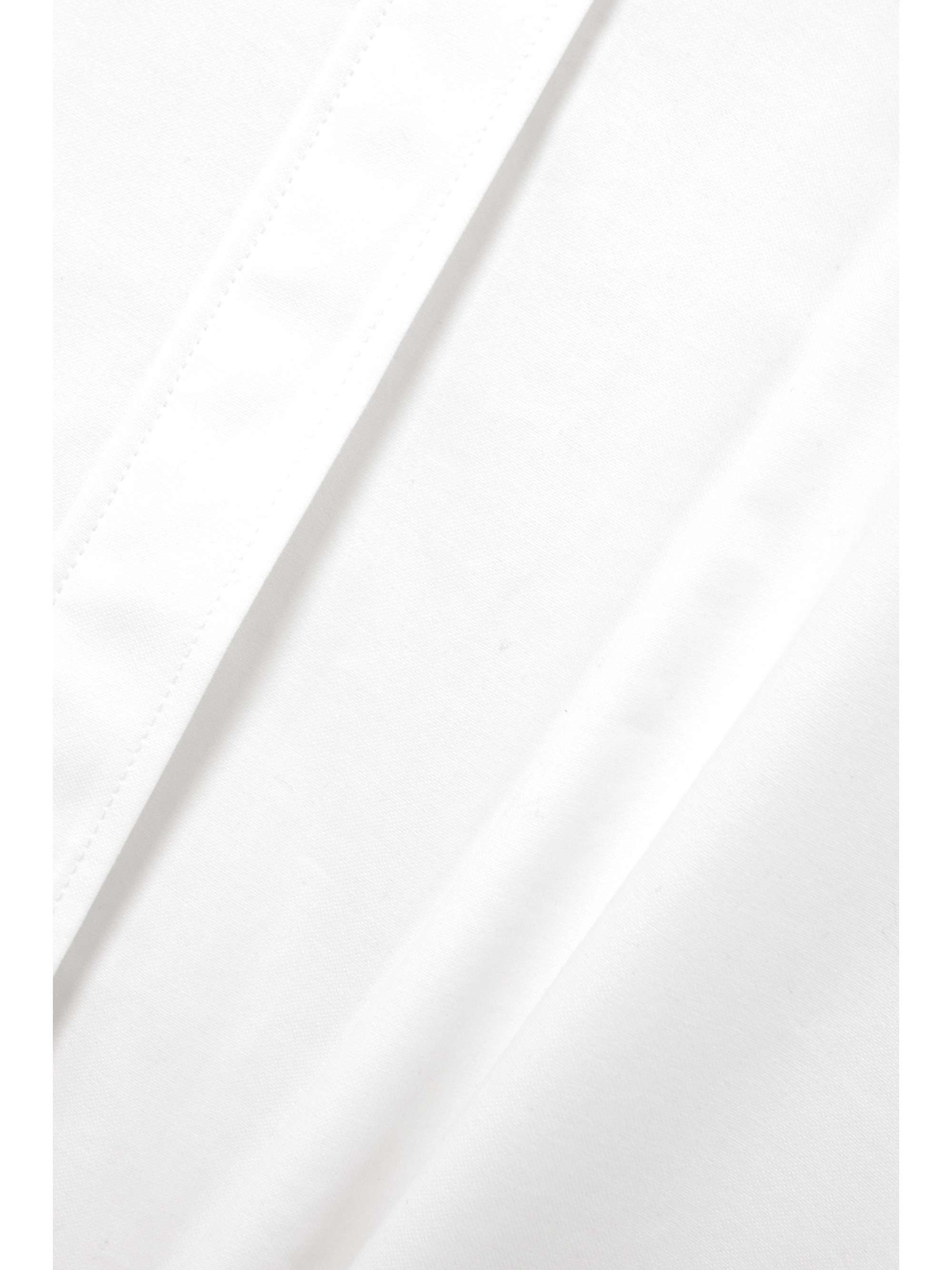 CHLOÉ + NET SUSTAIN ruffled pleated recycled cotton-poplin midi dress