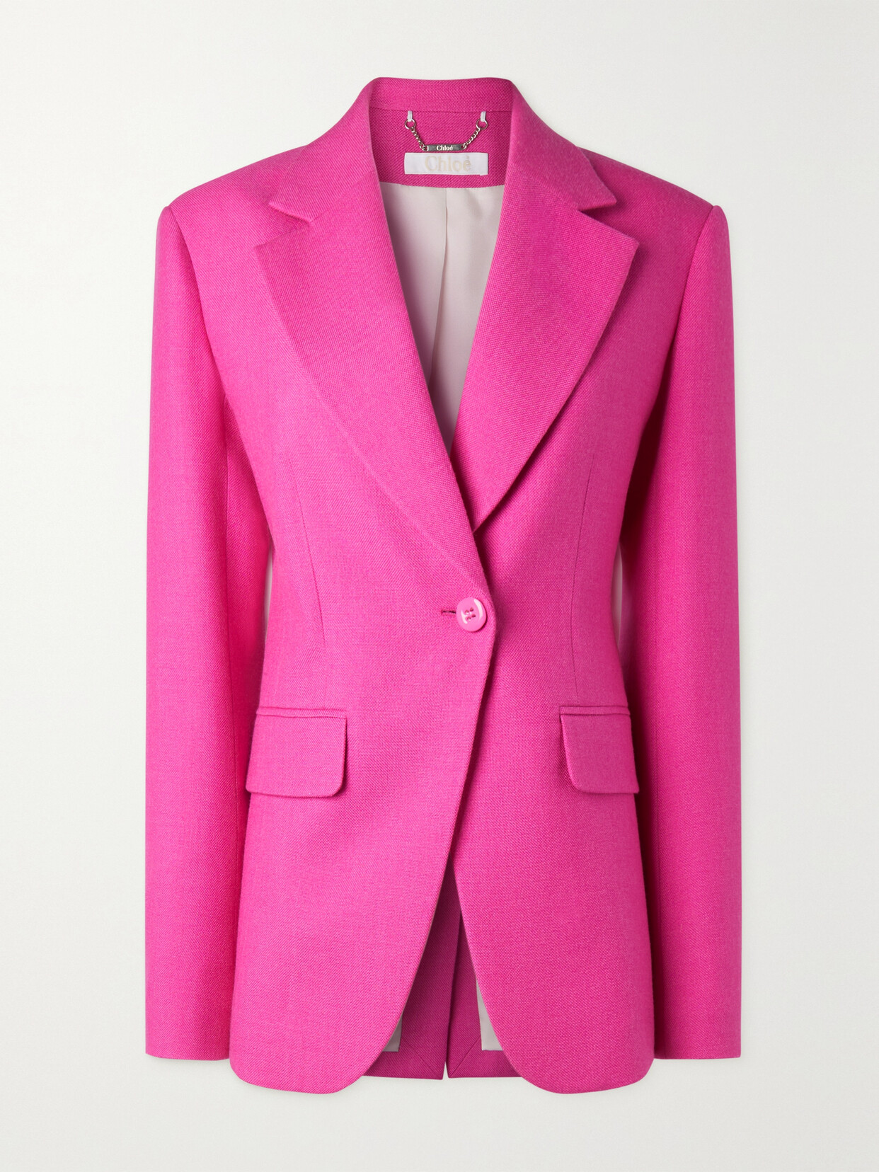 CHLOÉ WOOL, SILK AND CASHMERE-BLEND TWILL BLAZER