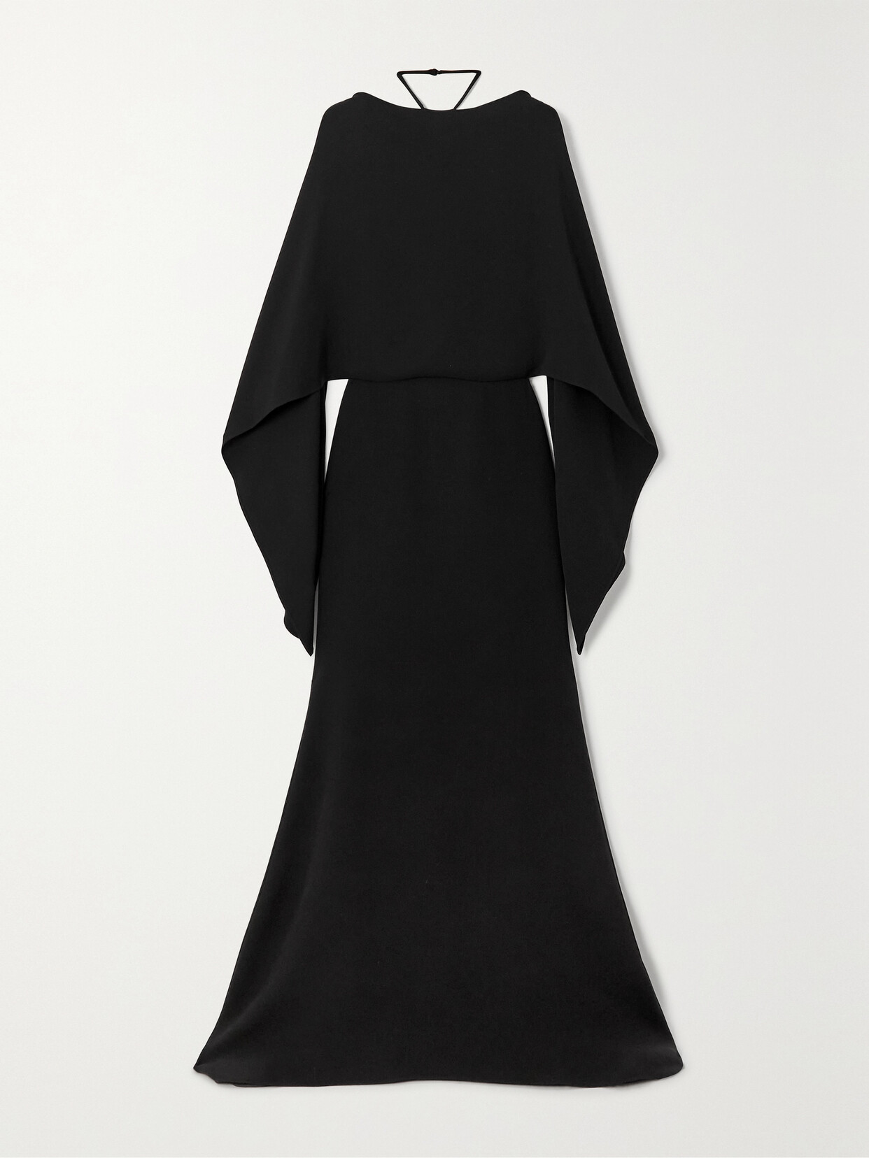 Valentino Garavani Draped Open-back Silk Gown - Black