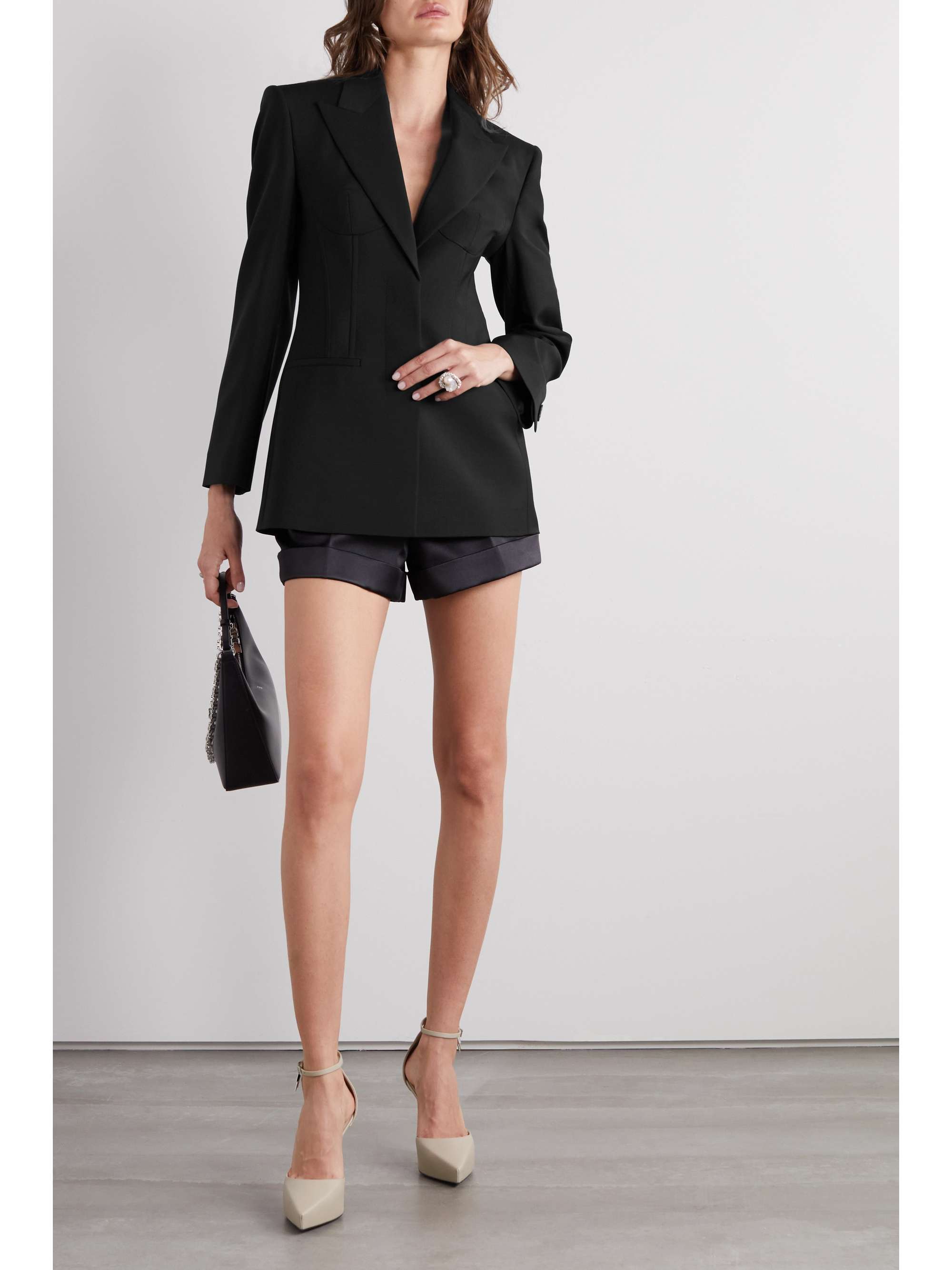 GIVENCHY Blazer en laine et mohair mélangés