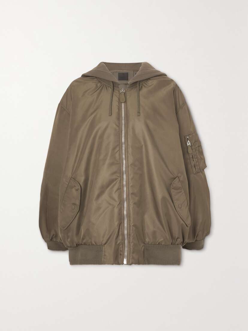 Givenchy Oversized Hooded Jersey And Padded Shell Jacket
