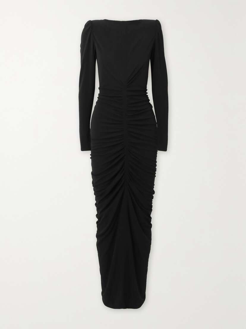 Givenchy Ruched Crepe De Chine Maxi Dress