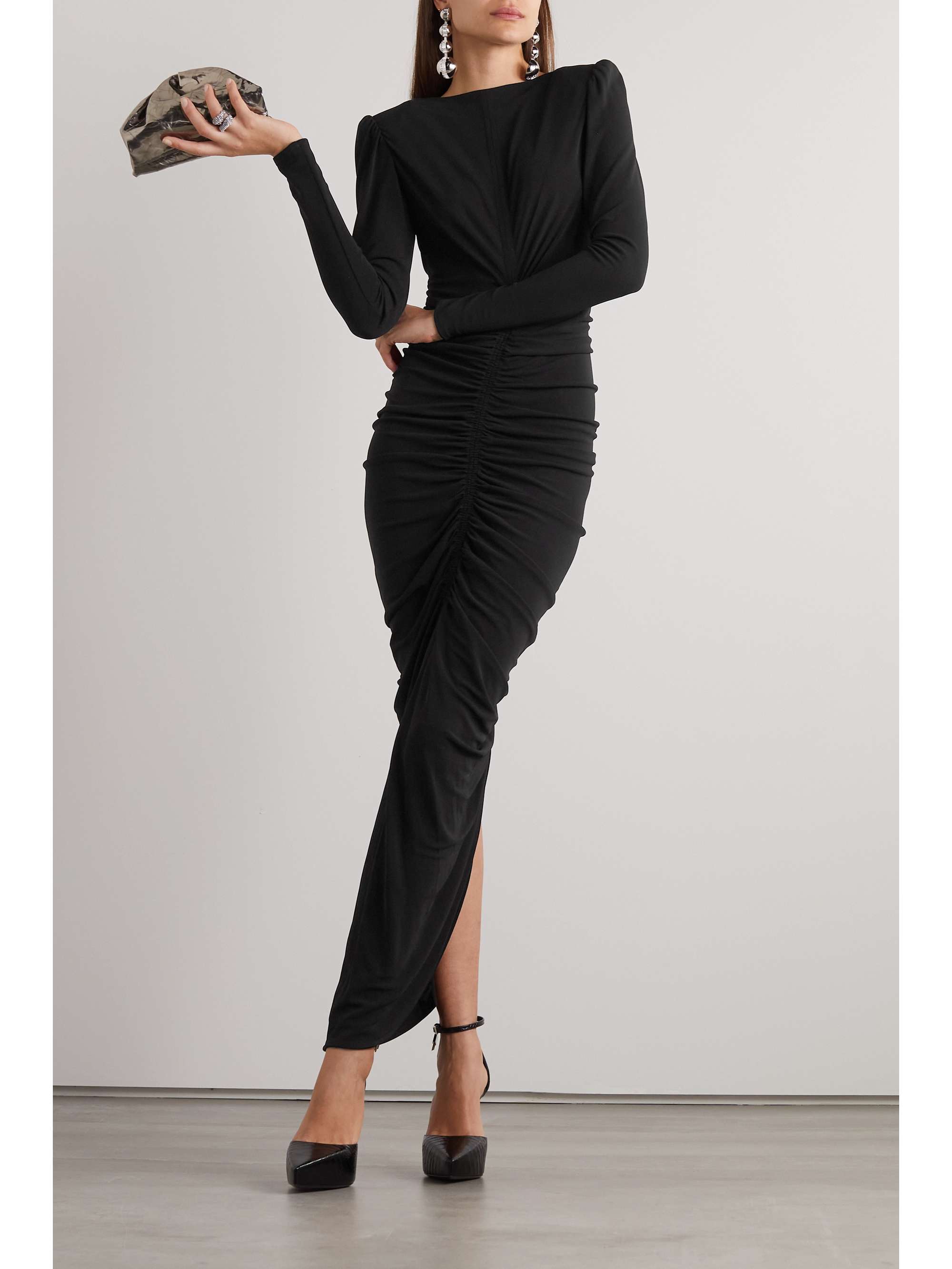 GIVENCHY Ruched crepe de chine maxi dress