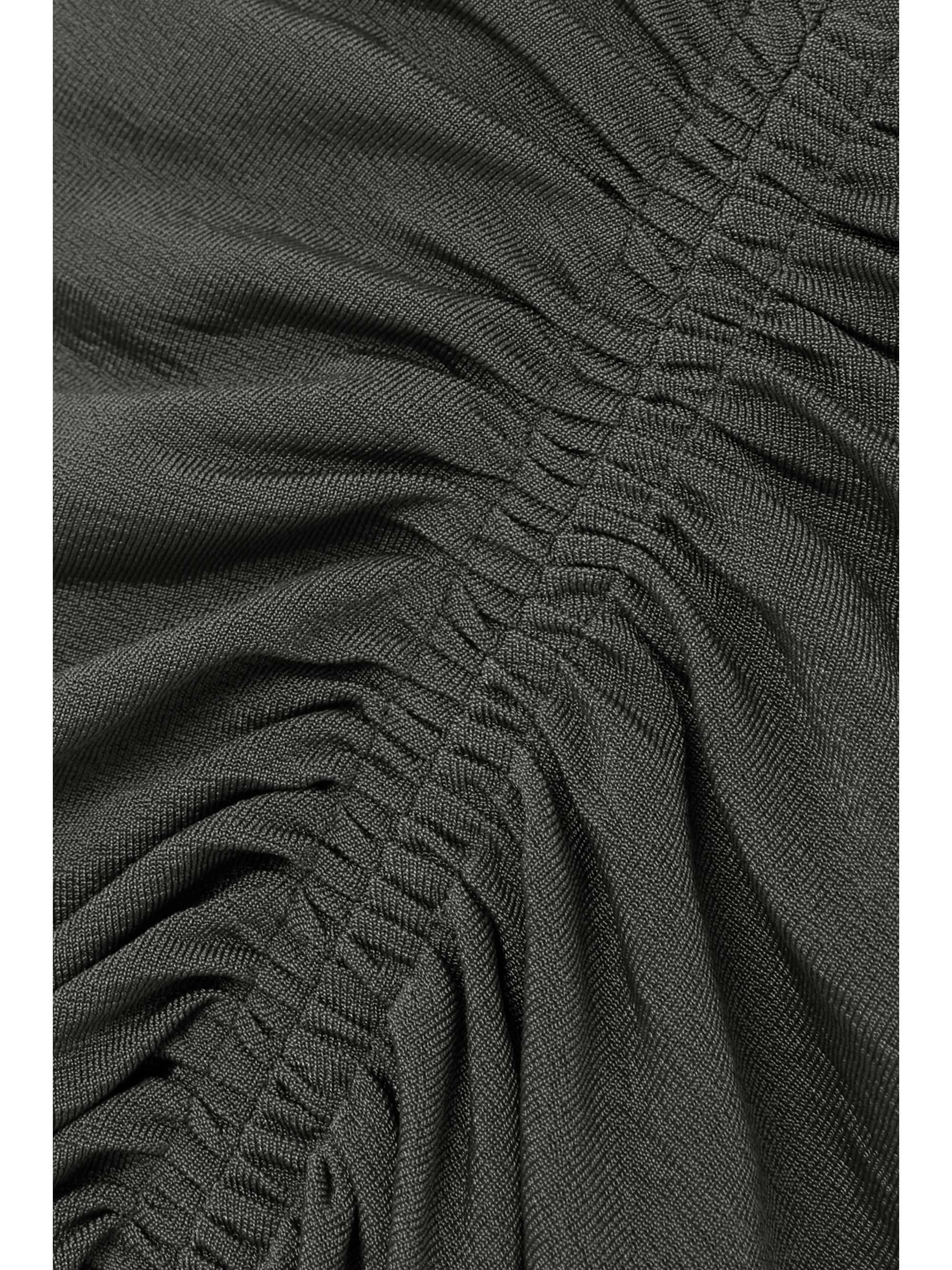 GIVENCHY Chain-embellished ruched stretch-jersey skirt