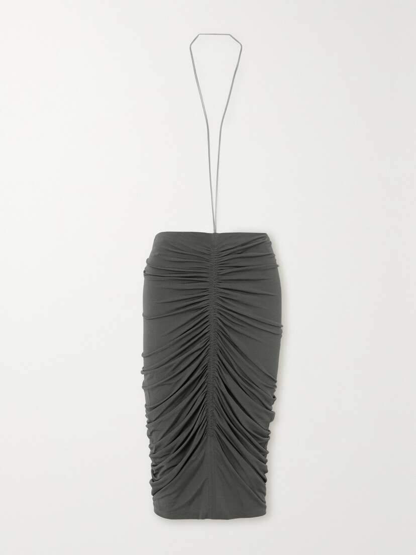 Givenchy Chain-embellished Ruched Stretch-jersey Skirt