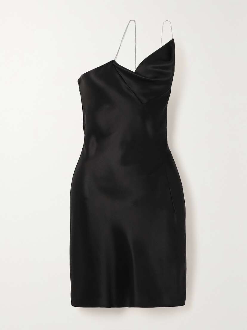 Givenchy One-shoulder Embellished Silk-satin Mini Dress
